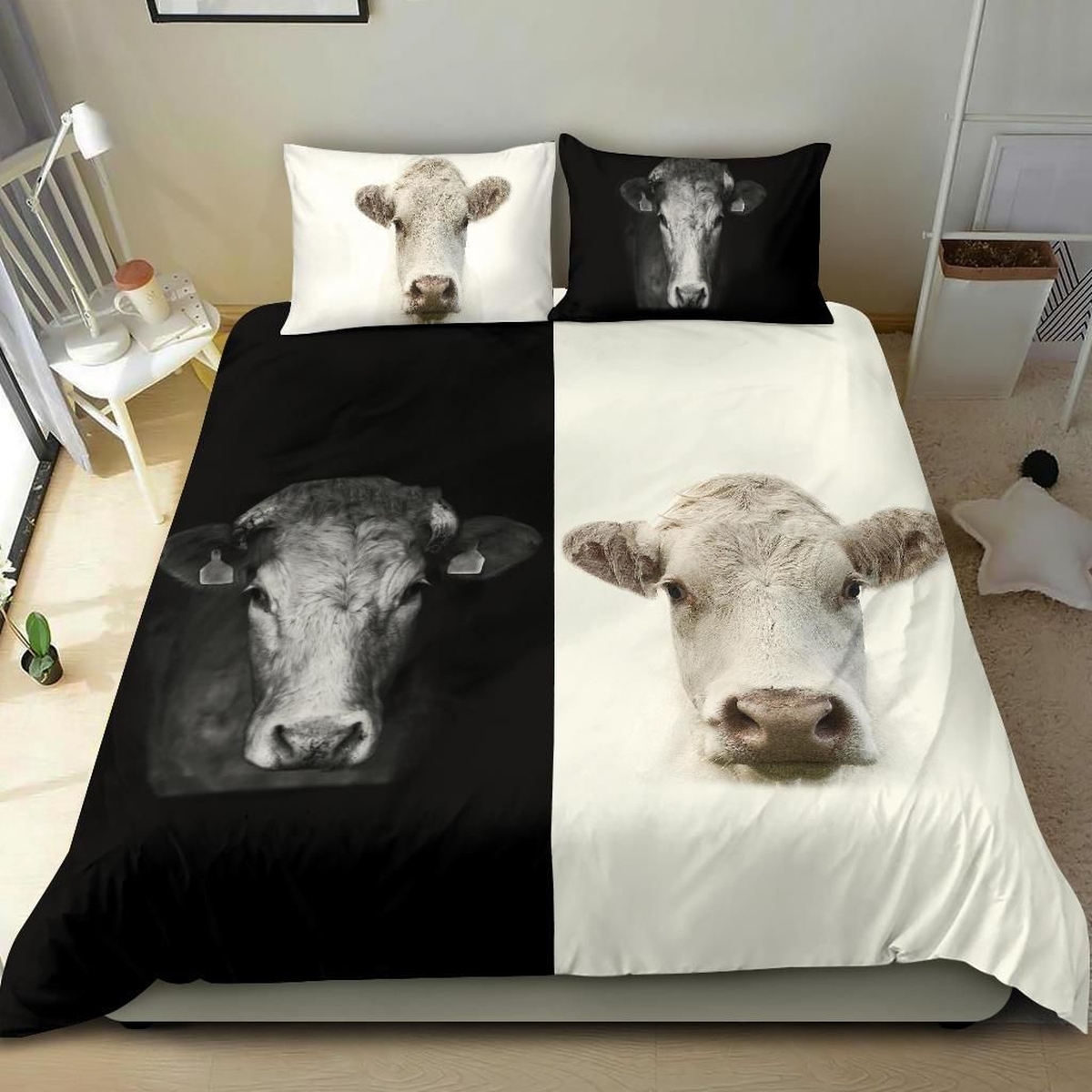 Cow Lovers Bed Sheets Spread Duvet Cover Bedding Set - Unique Anime Apparel for Fans