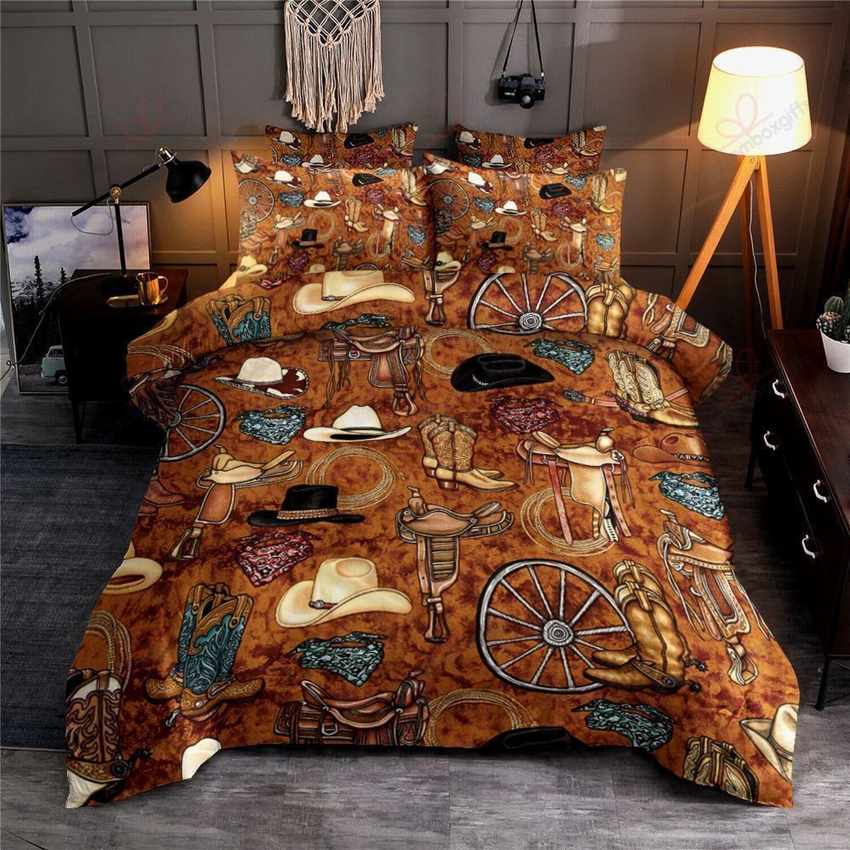 Cowboy Bedding Set Bed Sheets Spread Duvet Cover Bedding Sets - Unique Anime Apparel for Fans
