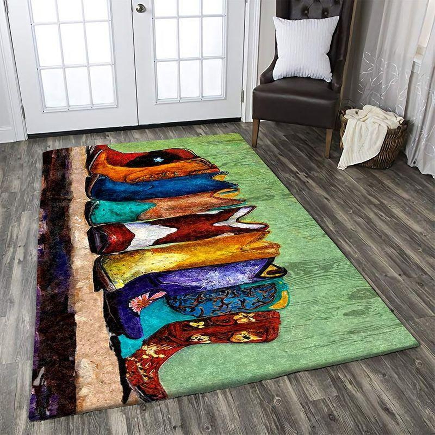 Cowboy Boots Rectangle Rug - Unique Anime Apparel for Fans