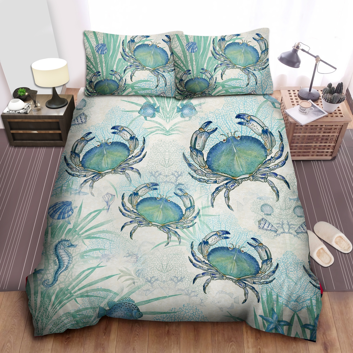 Crab Duvet Cover Bedding Set - Unique Anime Apparel for Fans