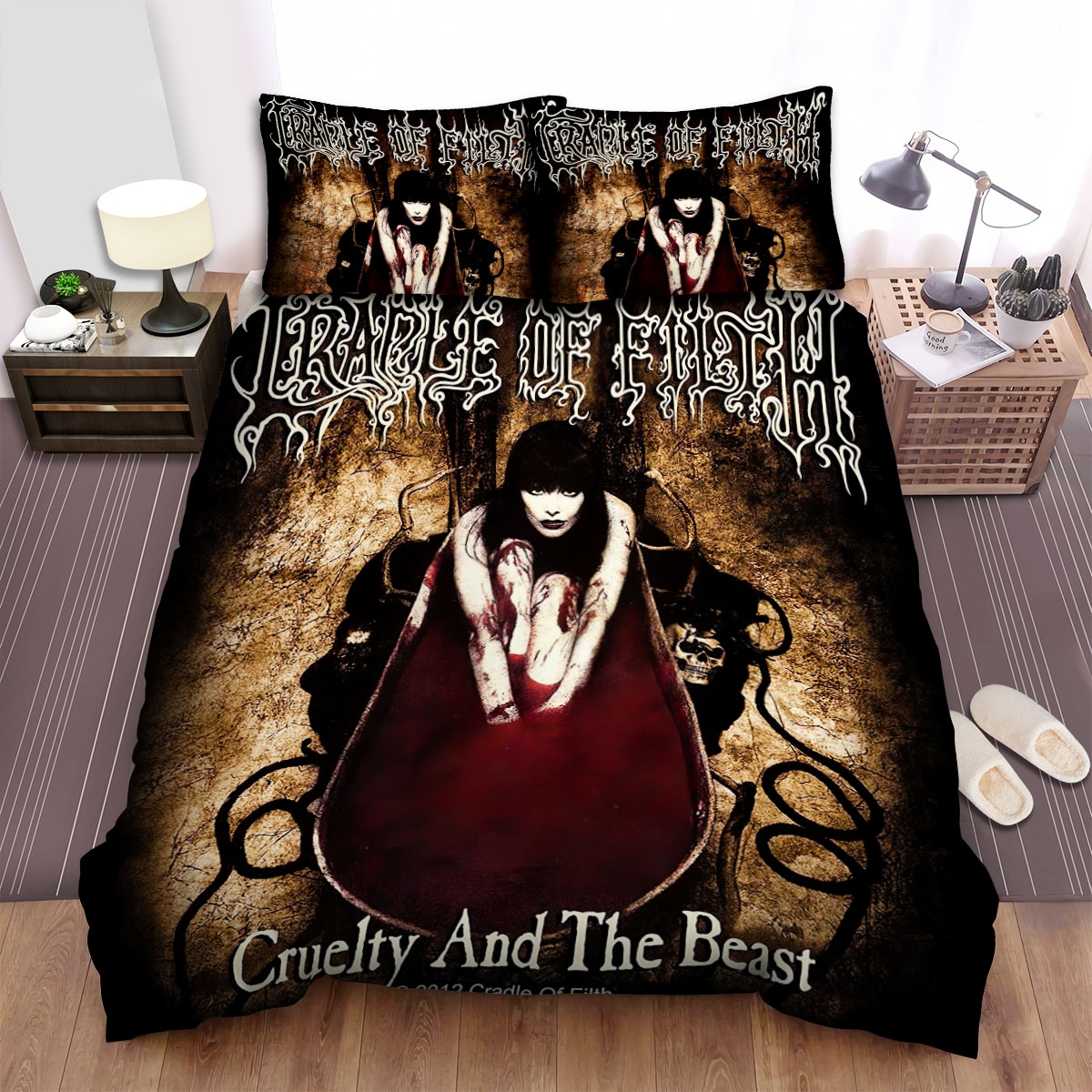 Cradle Of Filth Music Cruelty And The Beast Bed Sheets Spread Duvet Cover Bedding Set - Unique Anime Apparel for Fans
