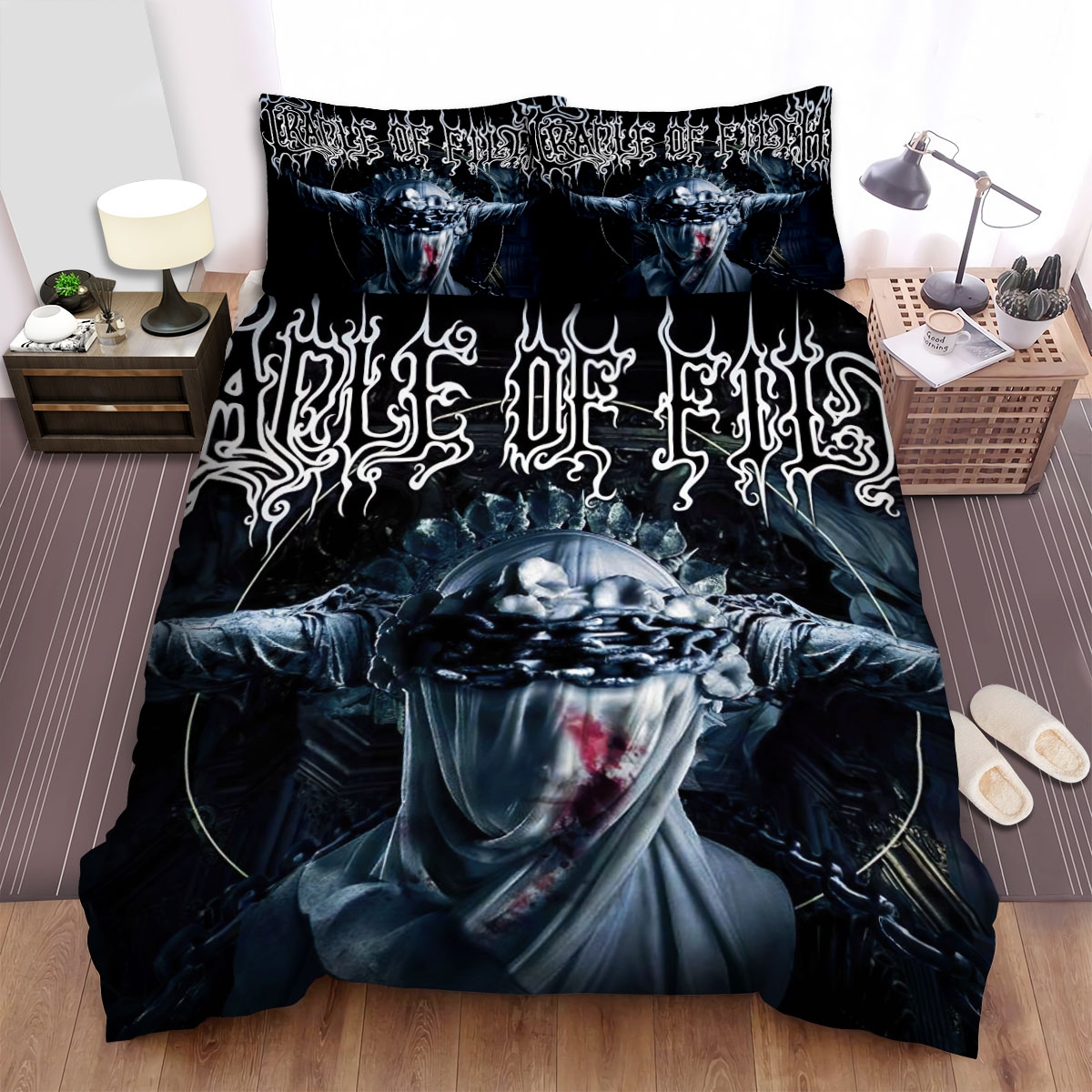 Cradle Of Filth Music Monster The Principle Of Evil Made Flesh Bed Sheets Spread Duvet Cover Bedding Set - Unique Anime Apparel for Fans