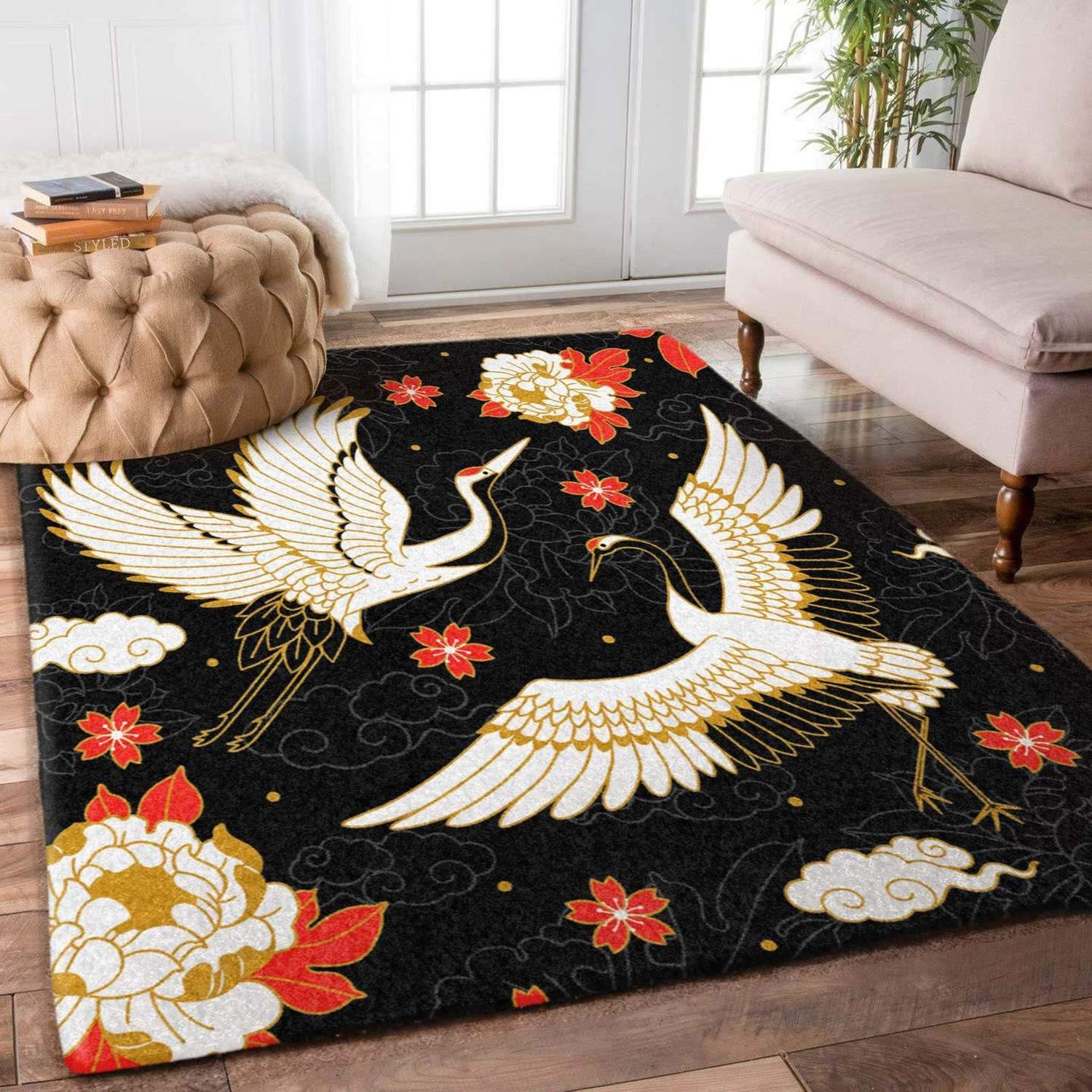 Crane Bird Limited Edition Rug - Unique Anime Apparel for Fans