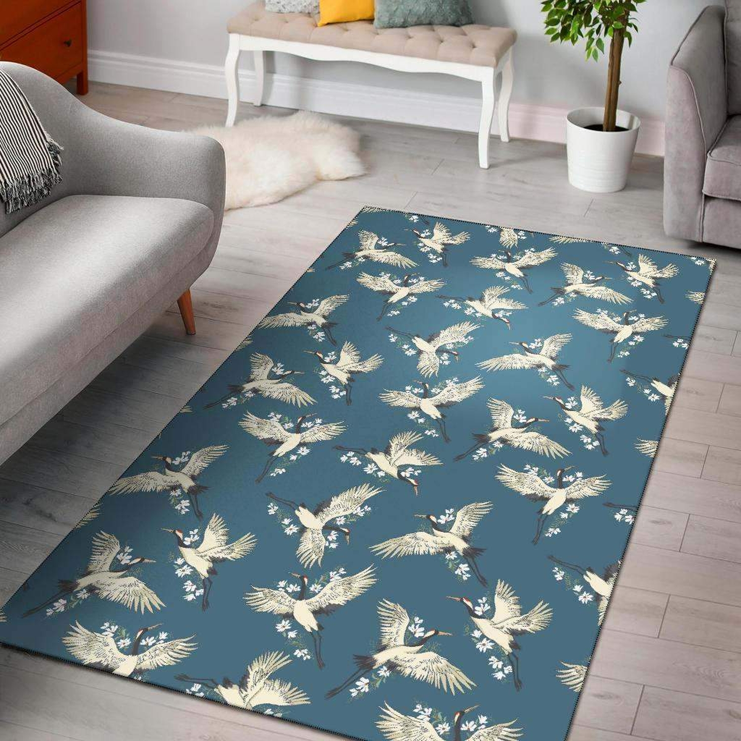 Crane Limited Edition Rug - Unique Anime Apparel for Fans