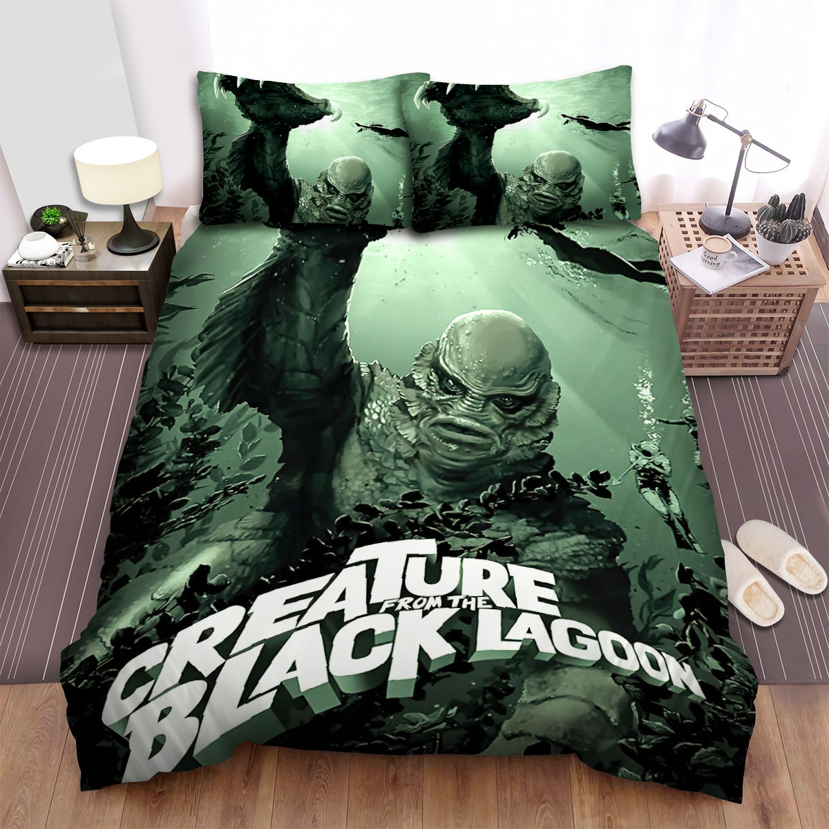 Creature From The Black Lagoon Movie Devil Art Bed Sheets Spread Duvet Cover Bedding Set - Unique Anime Apparel for Fans