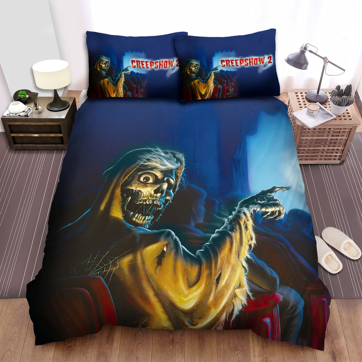 Creepshow 2 (1987) Theater Movie Poster Bed Sheets Spread Duvet Cover Bedding Set - Unique Anime Apparel for Fans