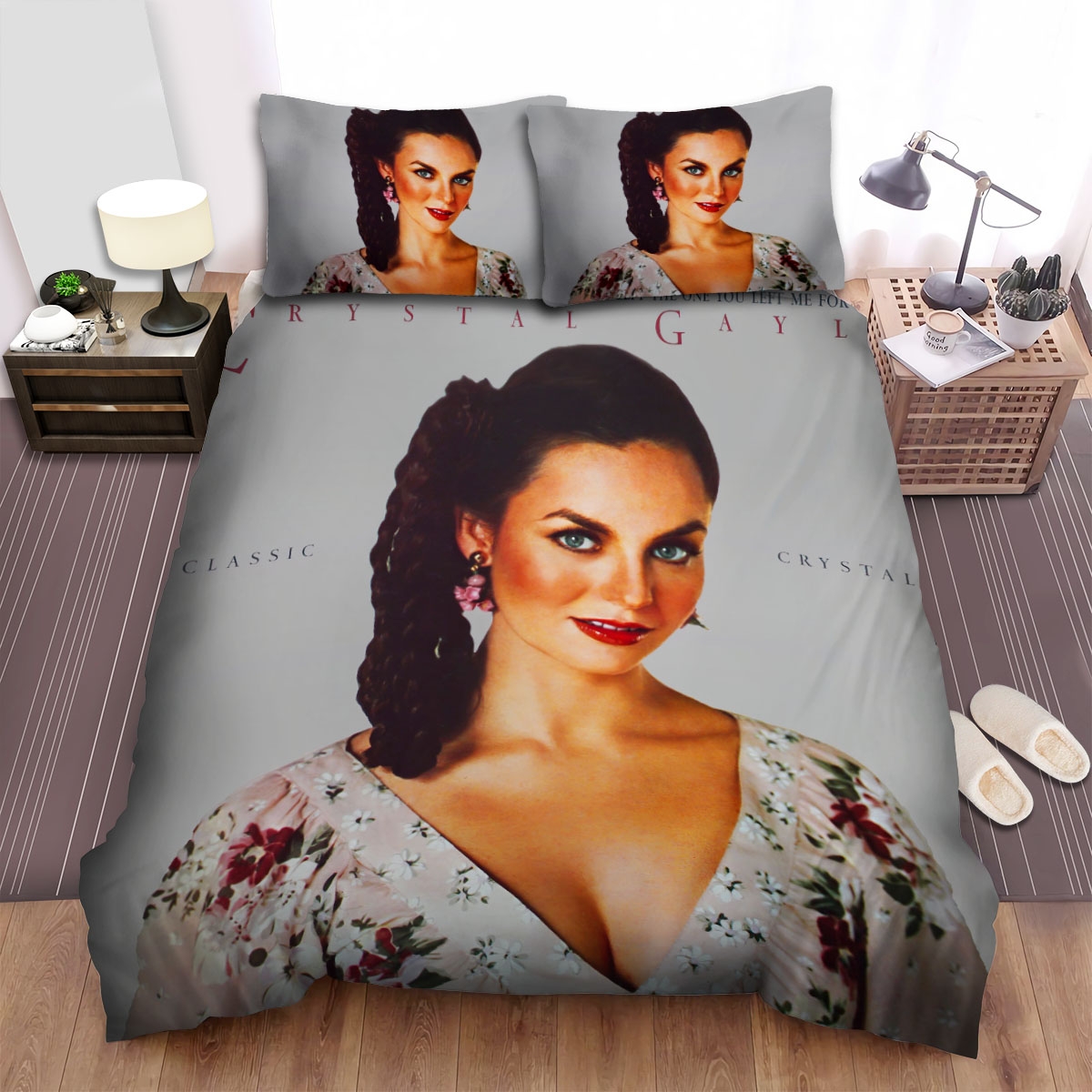 Crystal Gayle Classic Crystal Bed Sheets Spread Duvet Cover Bedding Set - Unique Anime Apparel for Fans