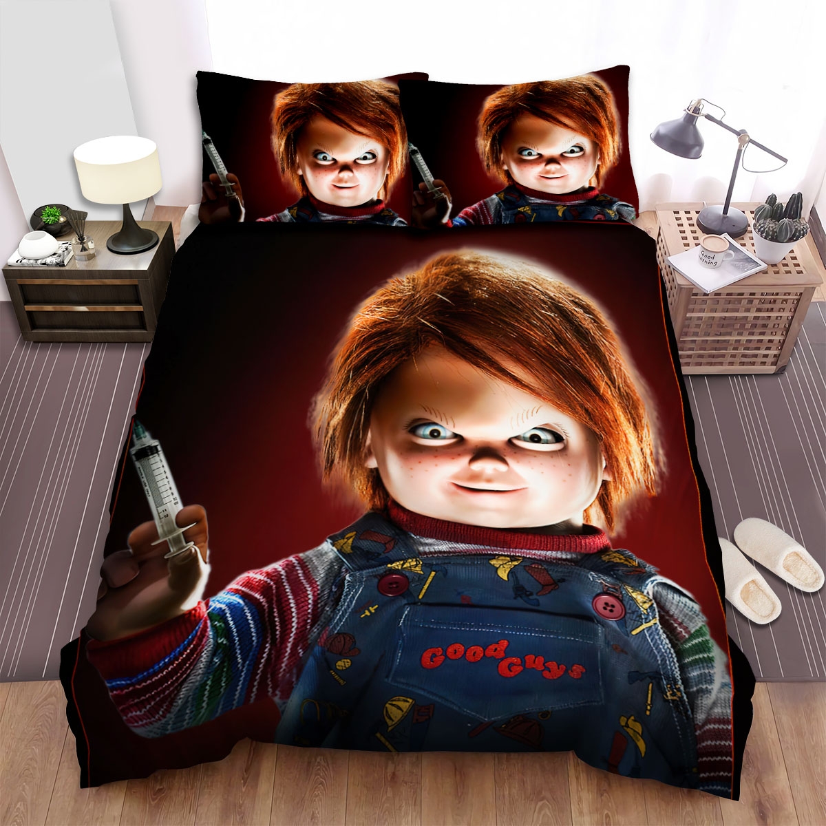 Cult Of Chucky Movie Poster 1 Bed Sheets Spread Duvet Cover Bedding Set - Unique Anime Apparel for Fans