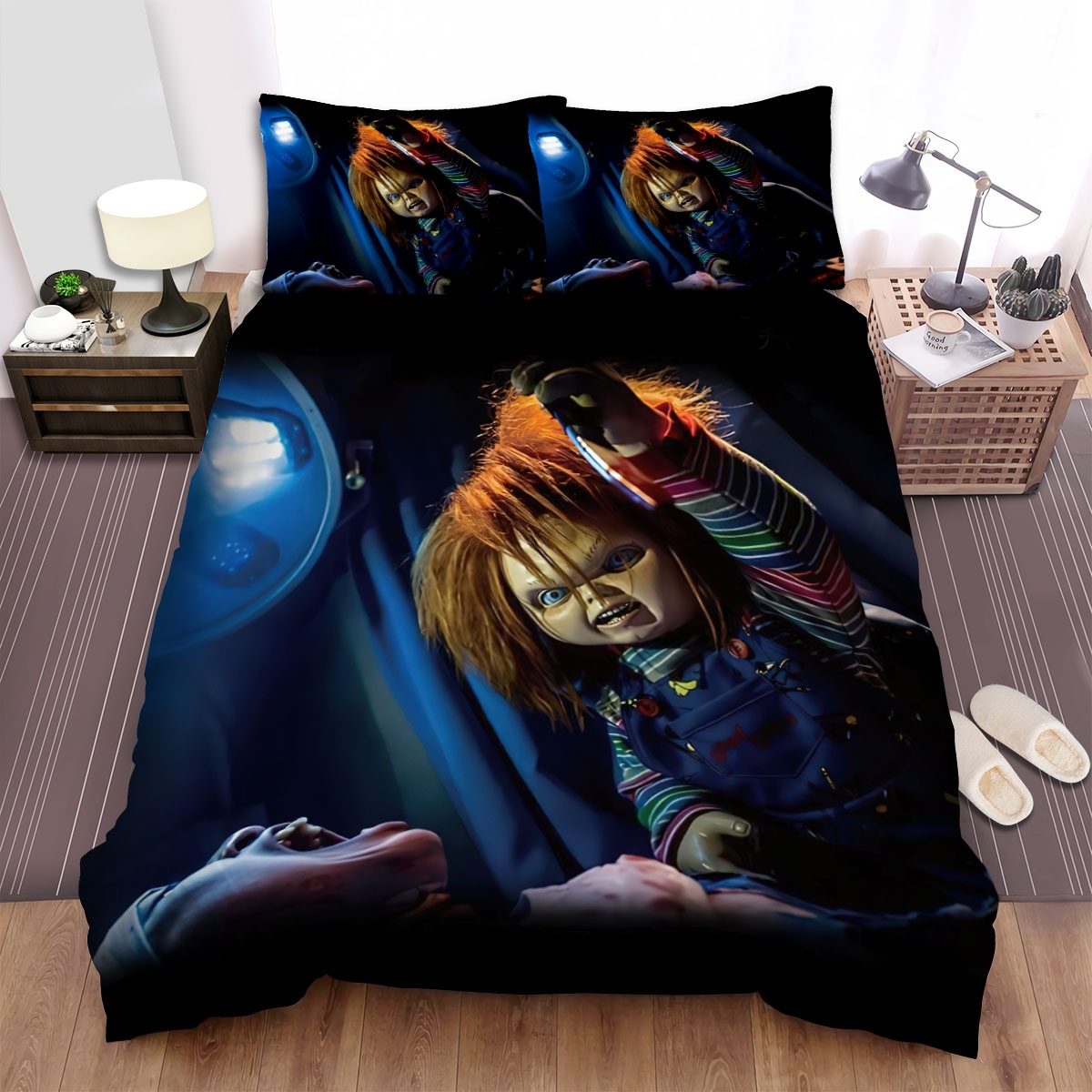 Cult Of Chucky Murder Ghost Doll Bed Sheets Spread Duvet Cover Bedding Set - Unique Anime Apparel for Fans