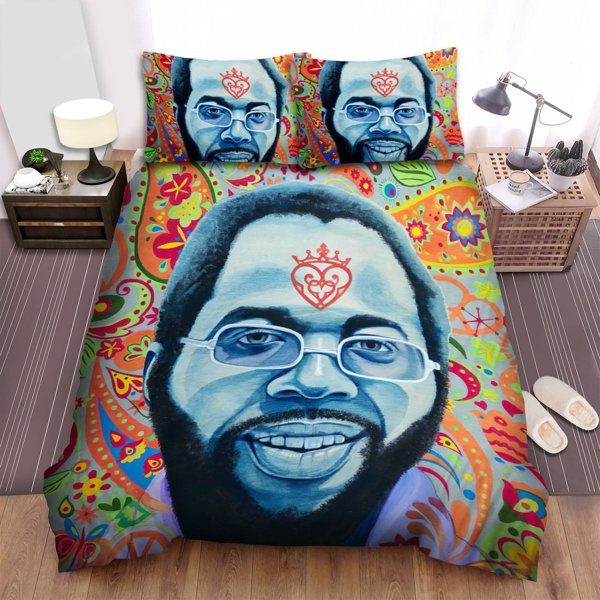 Curtis Mayfield Art Background Bed Sheets Spread Duvet Cover Bedding Set - Unique Anime Apparel for Fans