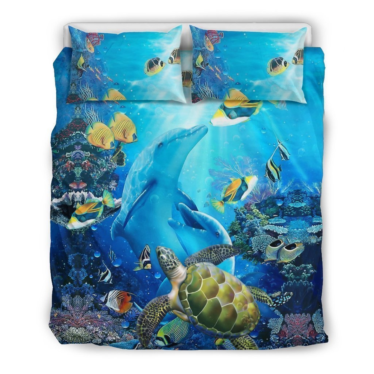 Custom Bedding Hawaiian Ocean Fish Bed Sheets Spread Duvet Cover Bedding Set - Unique Anime Apparel for Fans