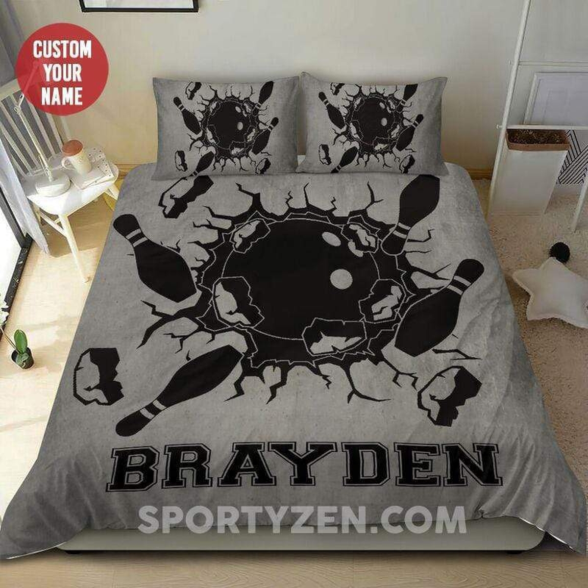 Custom Bowling Duvet Cover Bedding Set With Your Name - Unique Anime Apparel for Fans