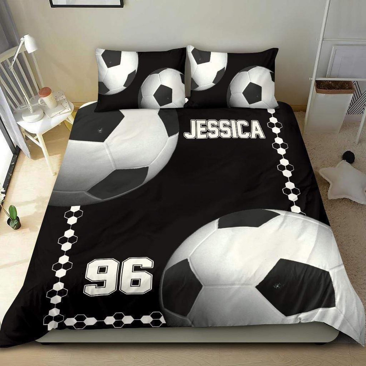Custom Duvet Cover Soccer Bedding Set - Unique Anime Apparel for Fans