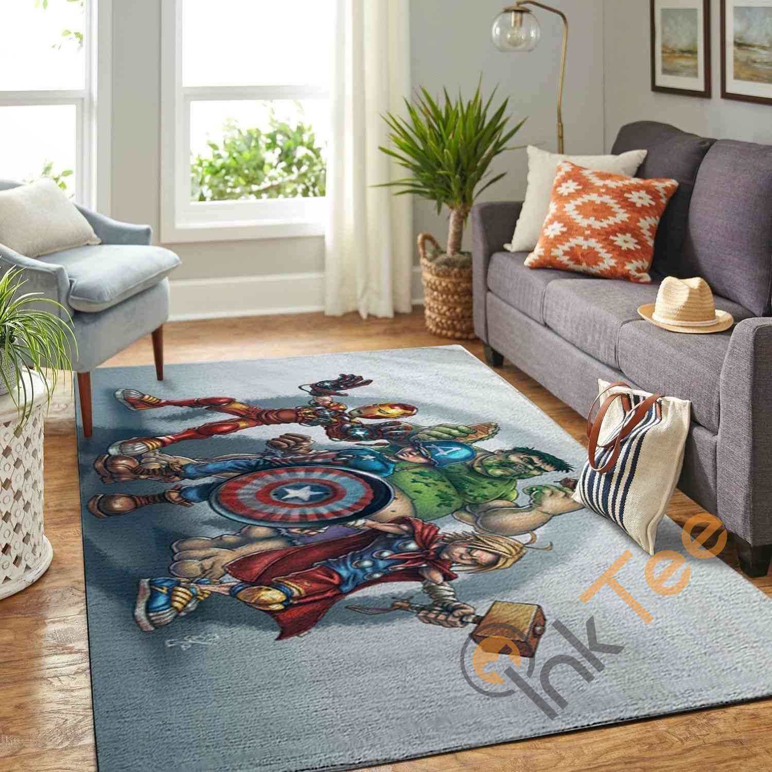 Cute Avengers Area Rug - Unique Anime Apparel for Fans