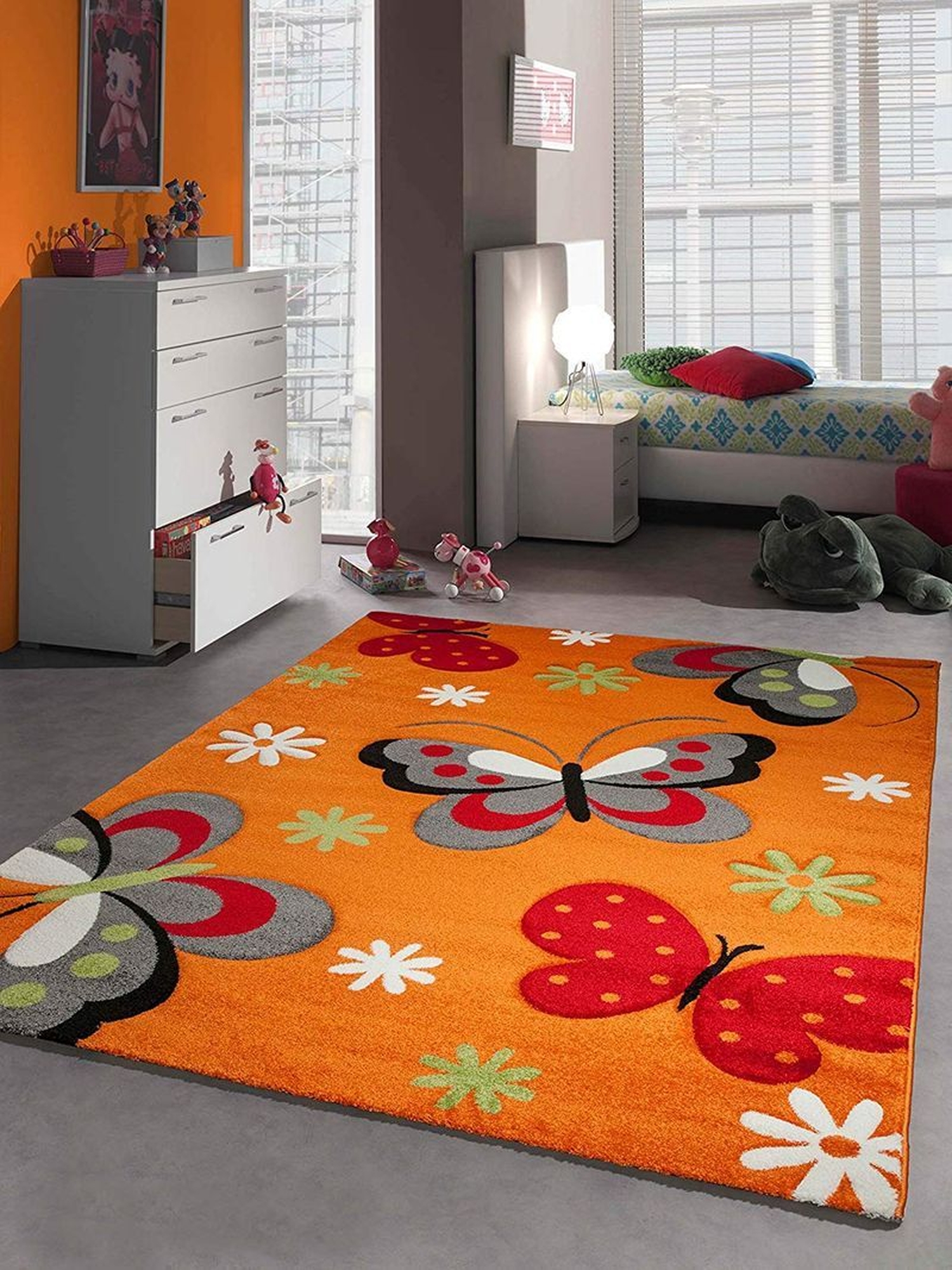 Cute Butterfly Rectangle Limited Edition Rug - Unique Anime Apparel for Fans