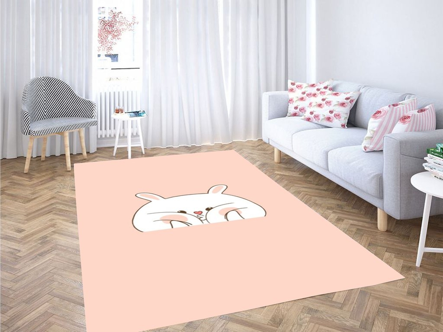 Cute Cartoon Living Room Modern Carpet Rug - Unique Anime Apparel for Fans