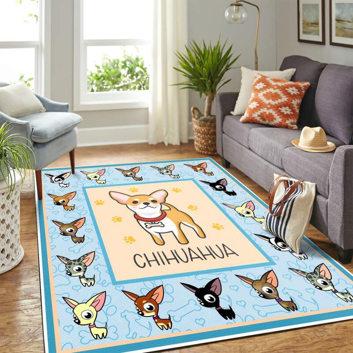 Cute Chihuahua Mk Carpet Area Rug - Unique Anime Apparel for Fans