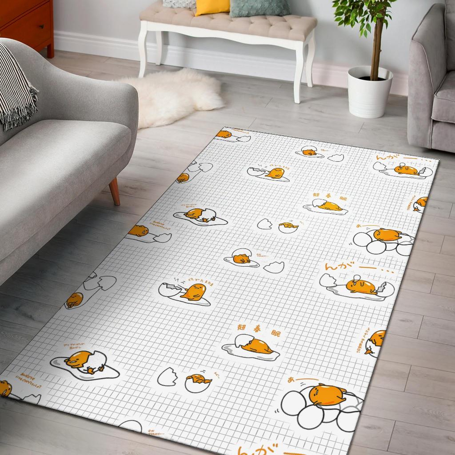 Cute Egg Area Rug - Unique Anime Apparel for Fans