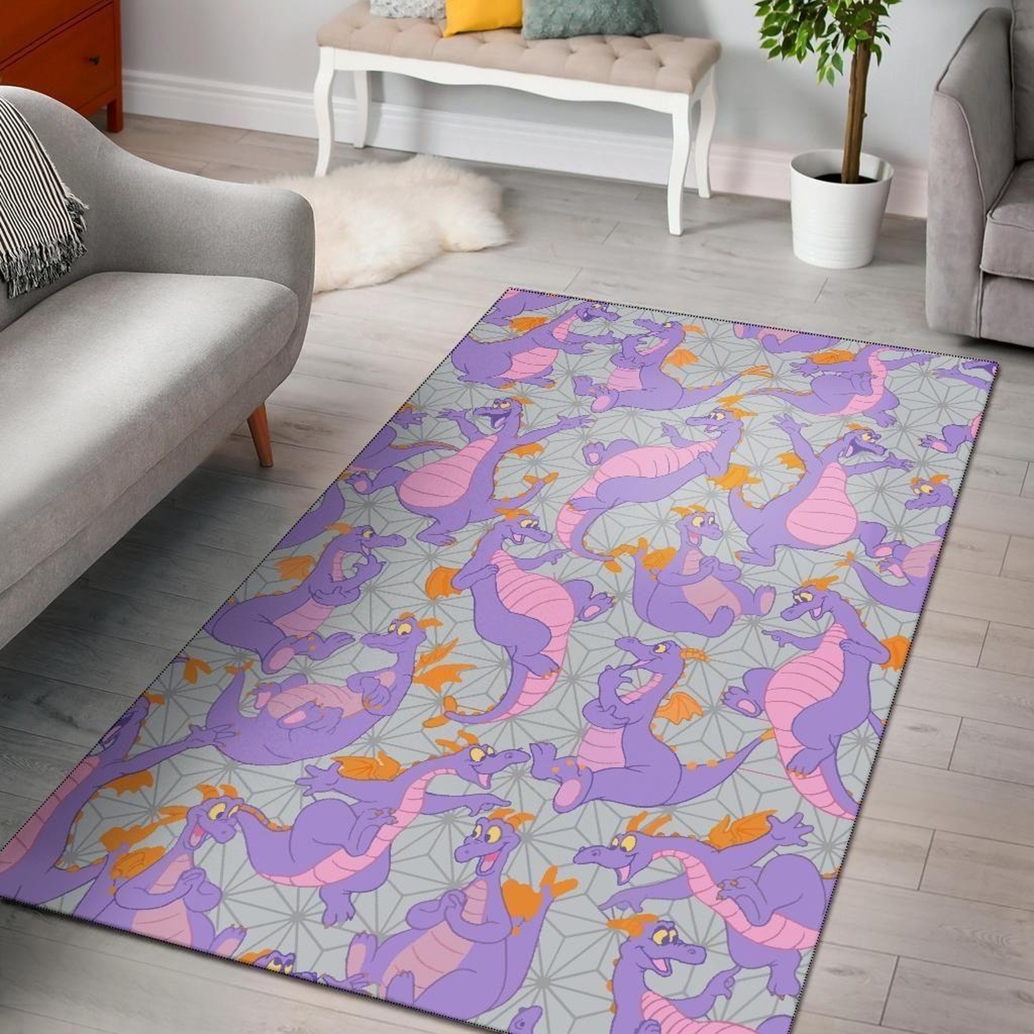 Cute Figment Foulard Area Rug - Unique Anime Apparel for Fans