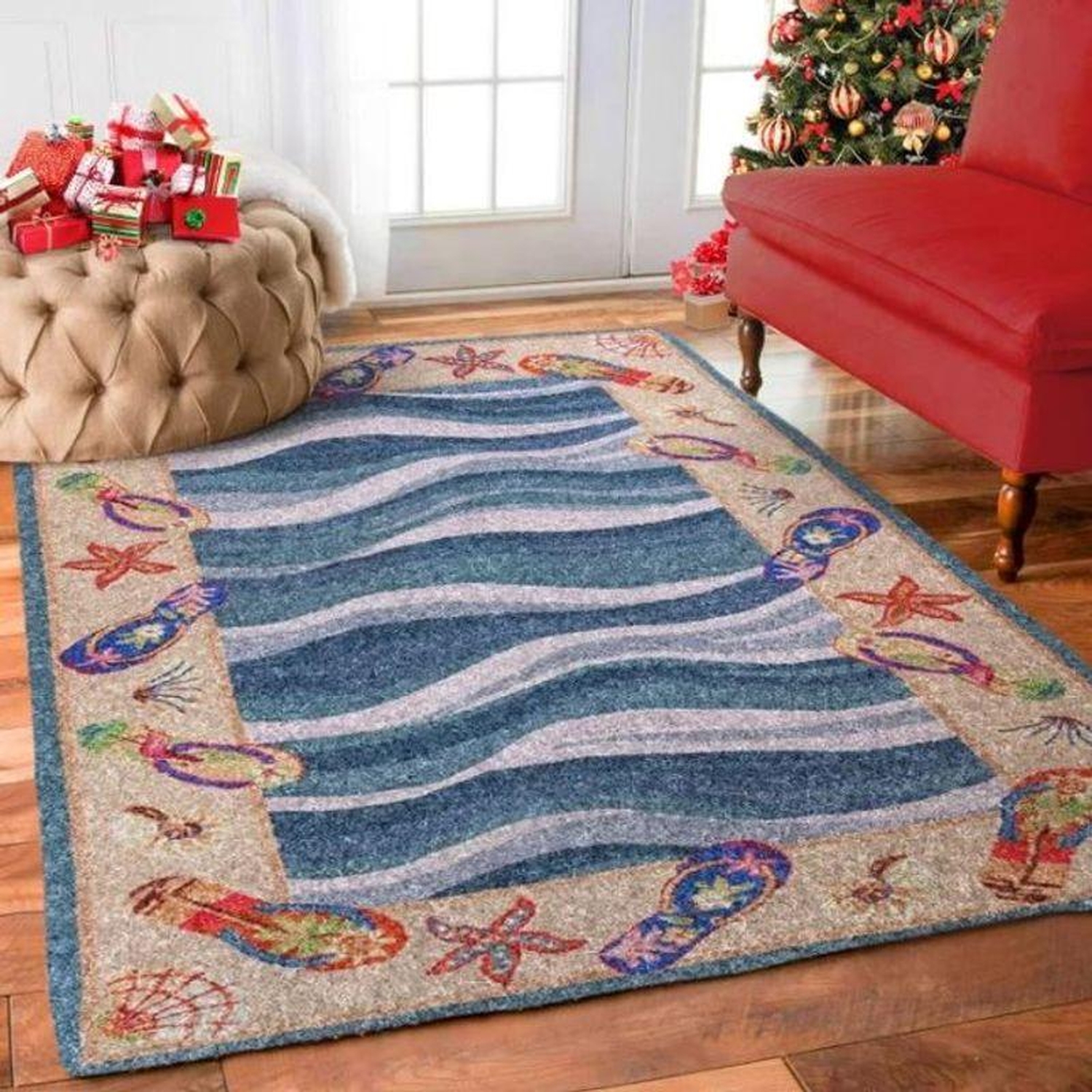 Cute Flip-flops Rectangle Limited Edition Rug - Unique Anime Apparel for Fans