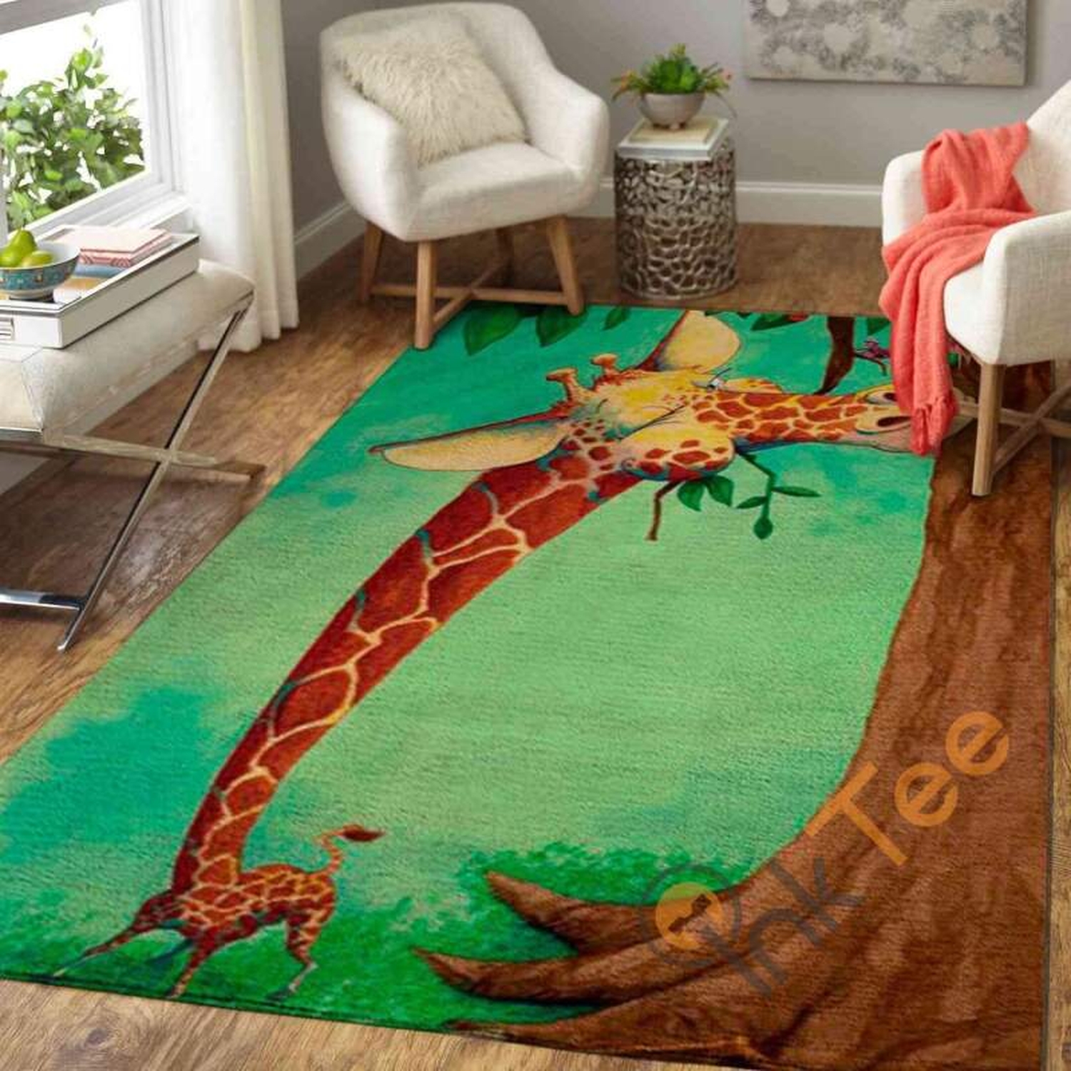 Cute Giraffe Area Rug - Unique Anime Apparel for Fans