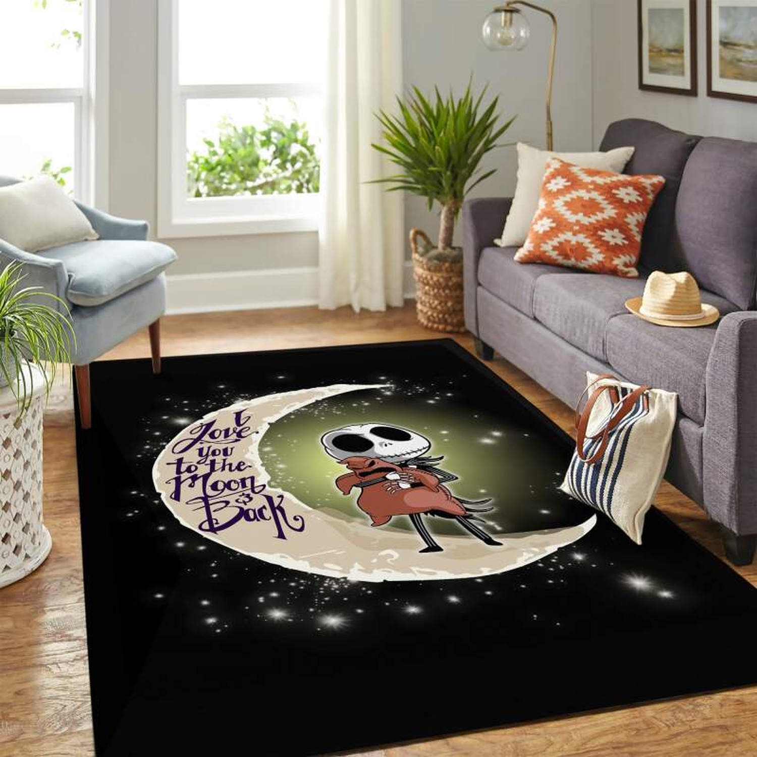 Cute Jack Skellington Carpet Rug - Unique Anime Apparel for Fans