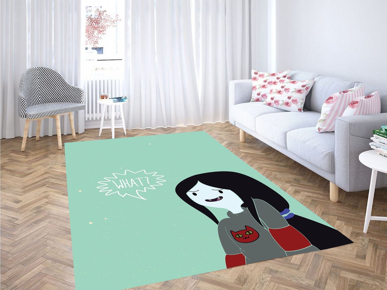 Cute Marceline Adventure Time Carpet Rug - Unique Anime Apparel for Fans