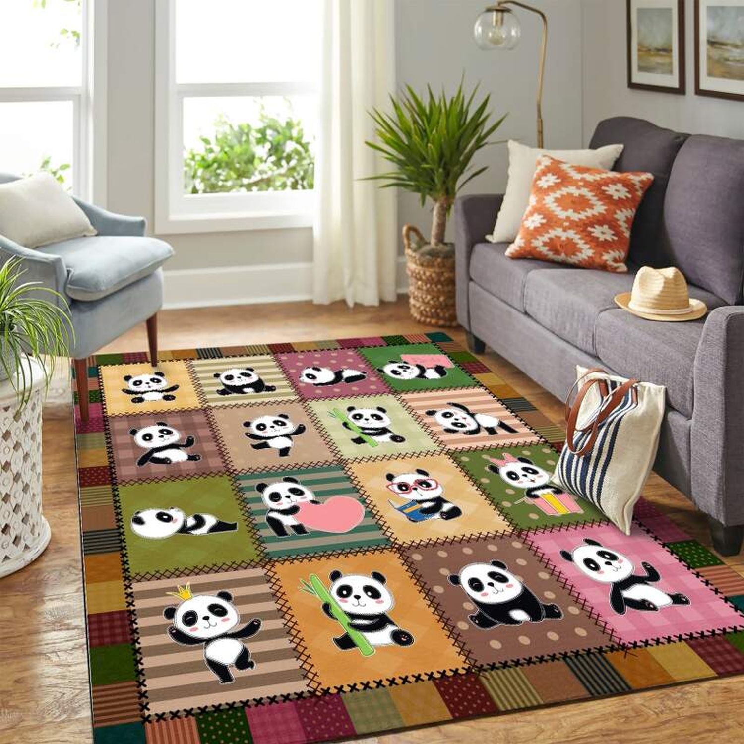 Cute Panda Mk Carpet Area Rug - Unique Anime Apparel for Fans