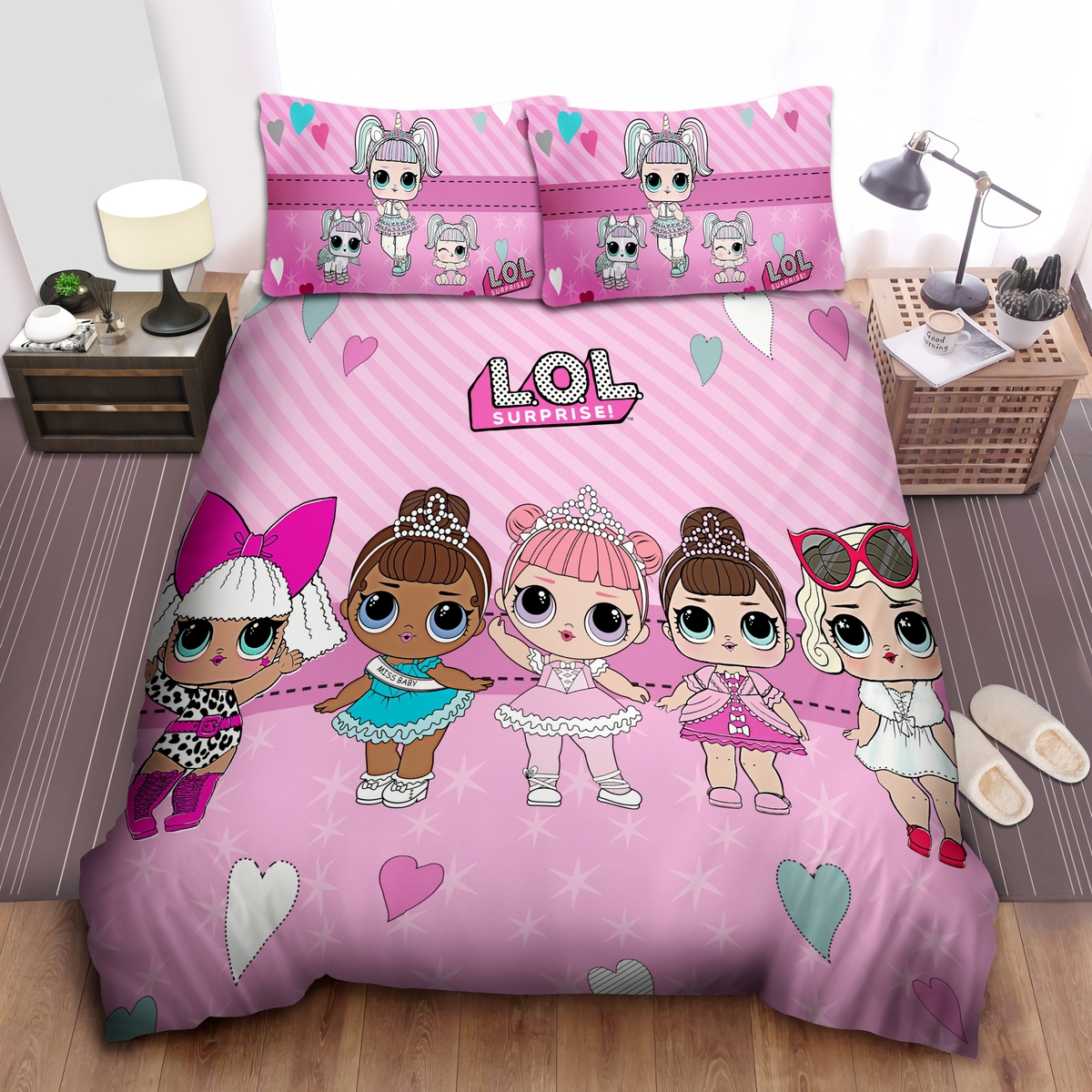 Cute Pink! L.O.L Surprise Bedding Set Duvet Cover For Girls - Unique Anime Apparel for Fans