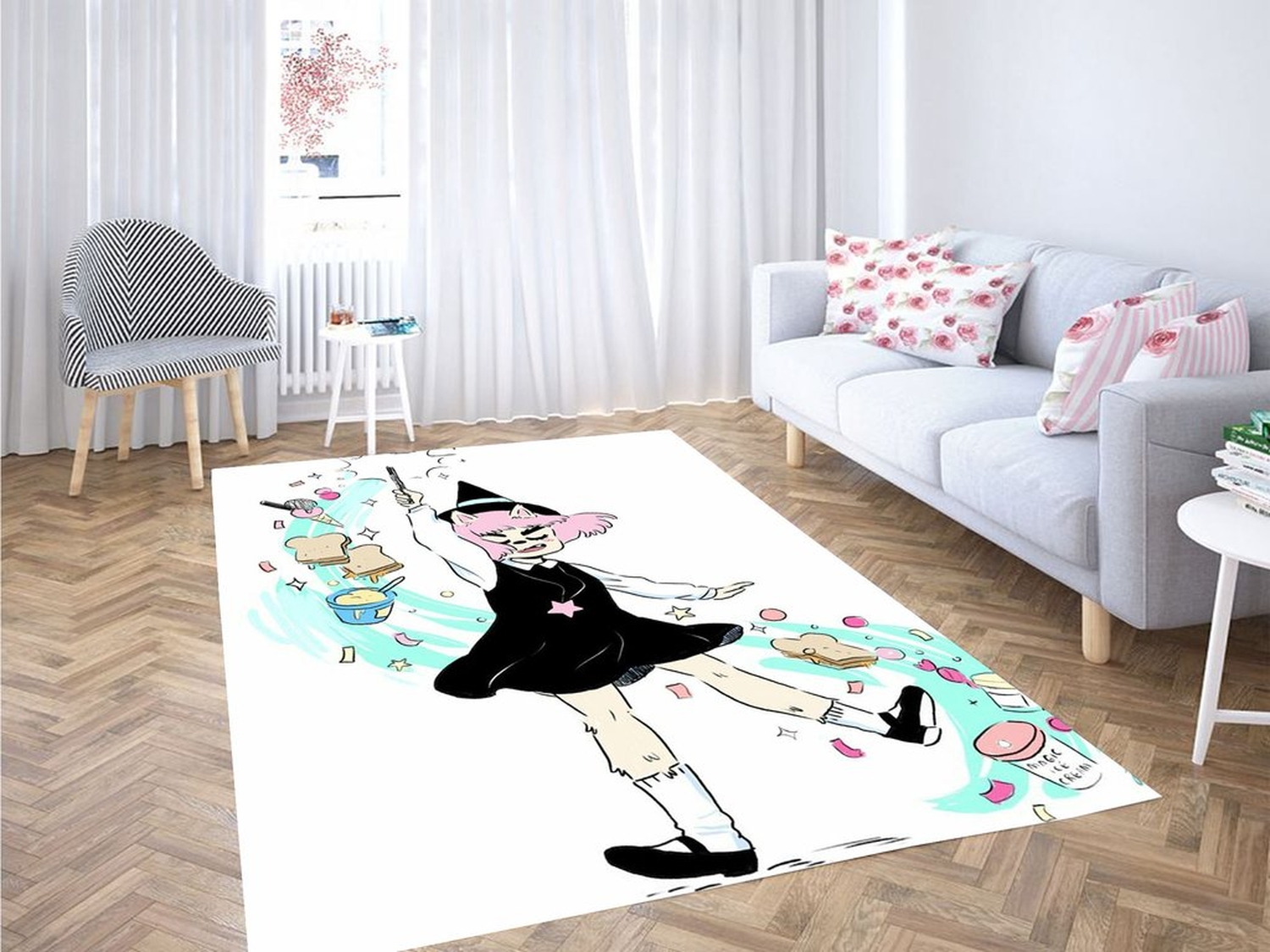 Cutest Character Cartoon Network Living Room Modern Carpet Rug - Unique Anime Apparel for Fans