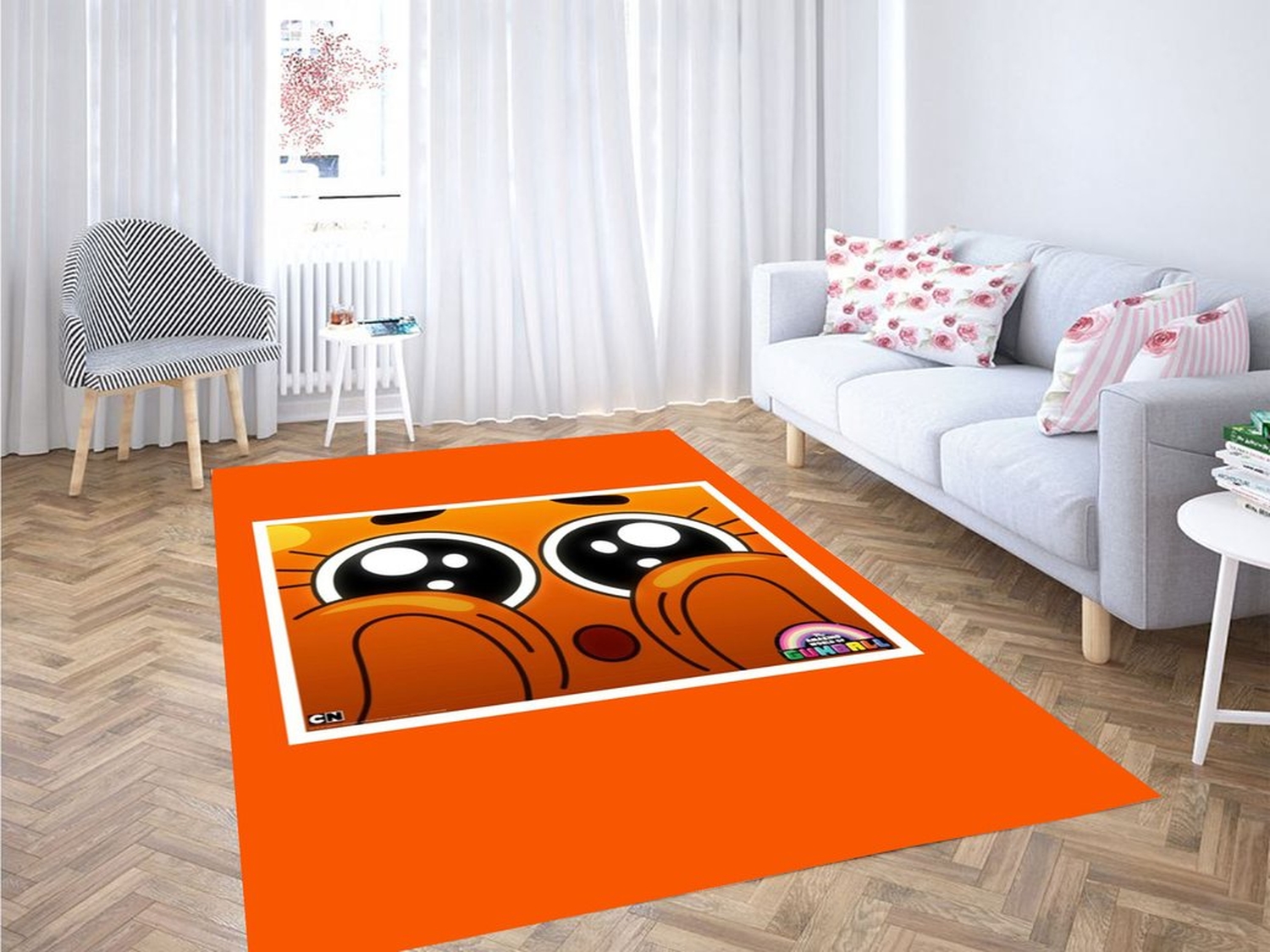 Cutest Darwin Watterson Living Room Modern Carpet Rug - Unique Anime Apparel for Fans