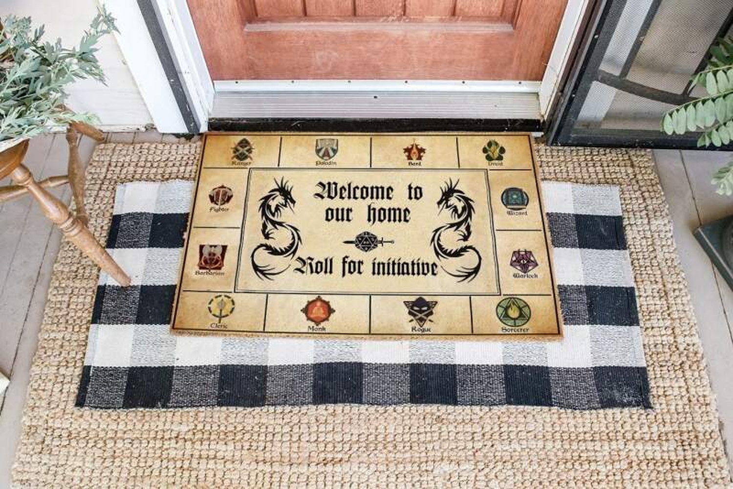D&ampd Welcome To Our Home All Over Printing Doormat Area Rug - Unique Anime Apparel for Fans