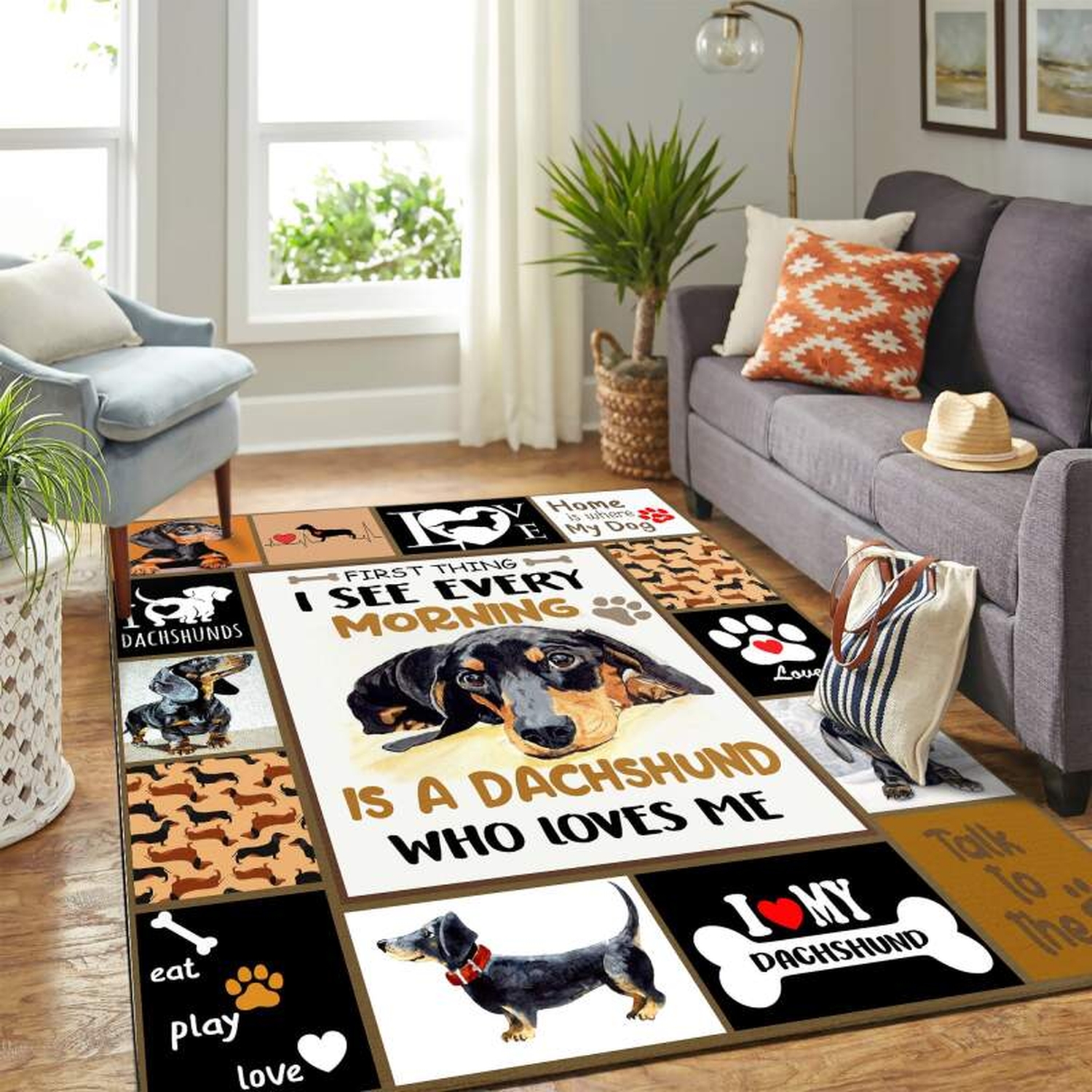 Dachshund Quilt Mk Carpet Area Rug - Unique Anime Apparel for Fans