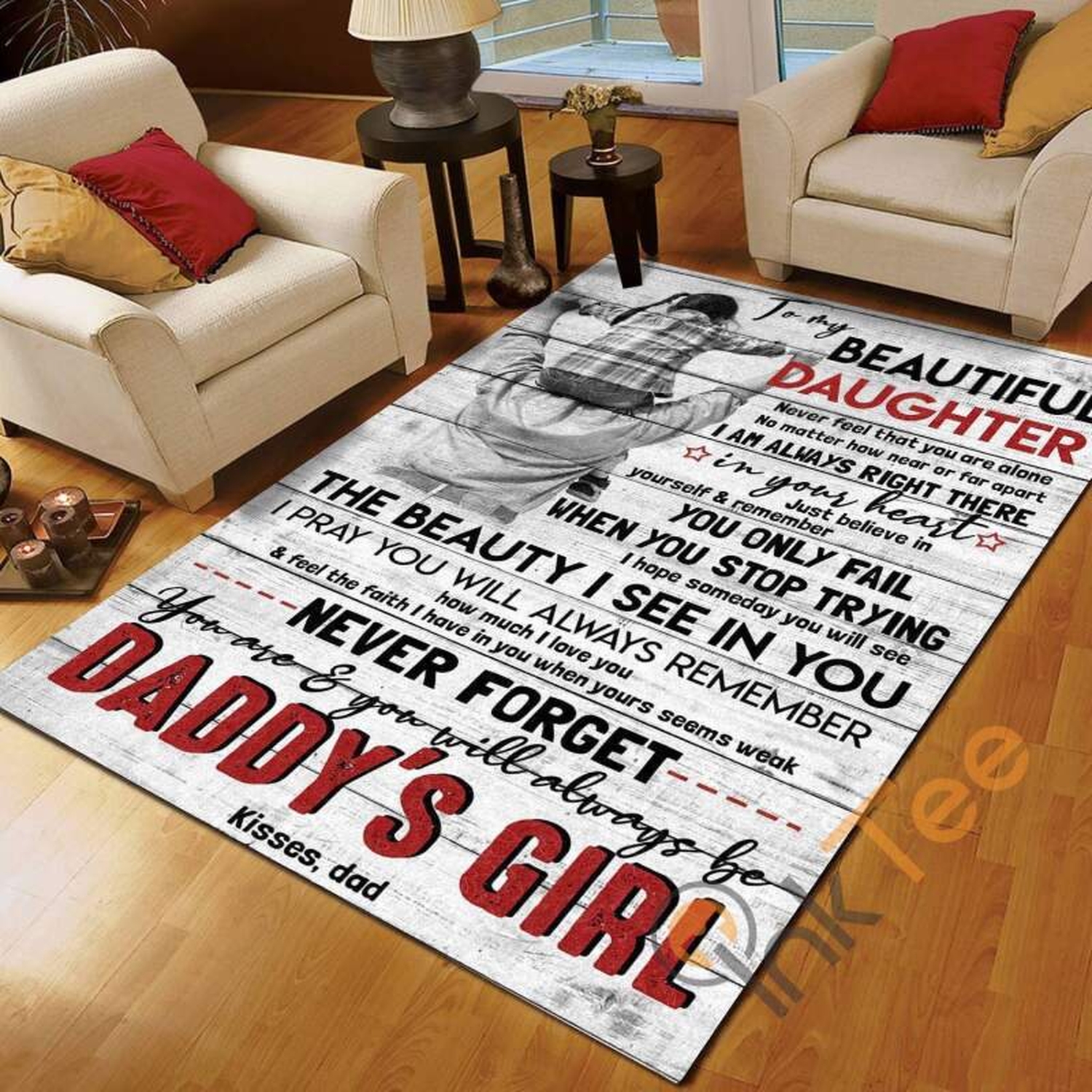 Dad To Daughter Never Forget That You Always Be Daddy's Girl Bedroom Gift For Rug - Unique Anime Apparel for Fans