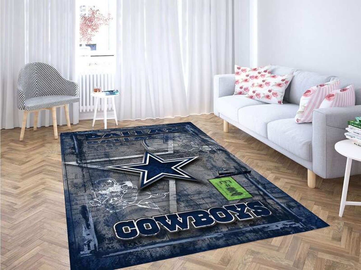 Dallas Cowboys Wallpaper Carpet Rug - Unique Anime Apparel for Fans