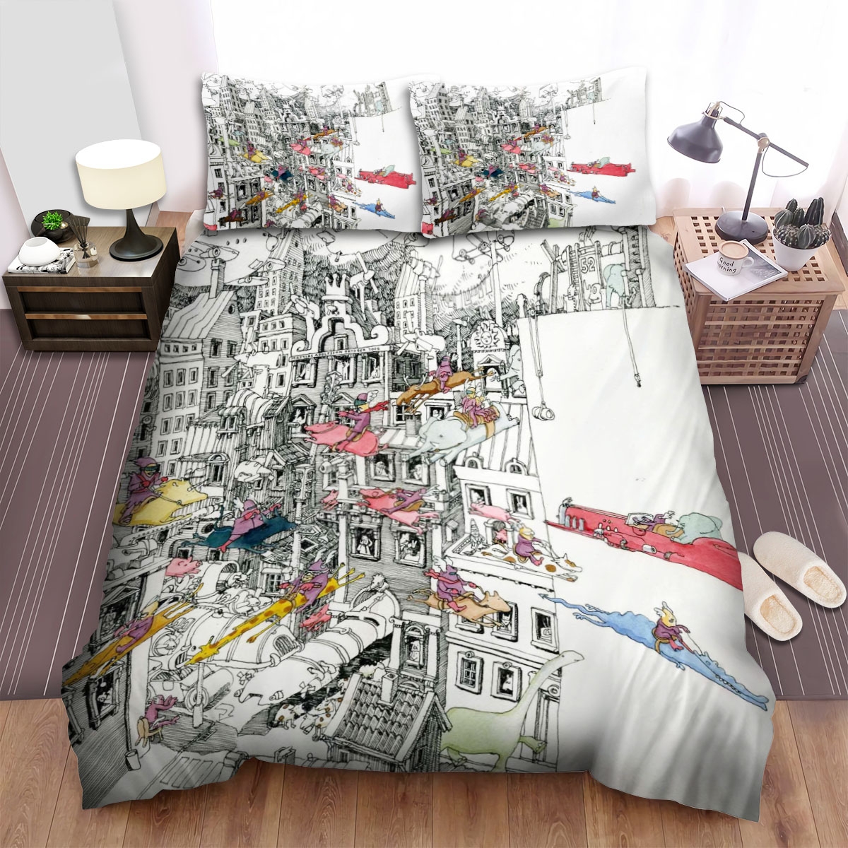 Dance Gavin Dance Modern City Bed Sheets Spread Comforter Duvet Cover Bedding Set - Unique Anime Apparel for Fans