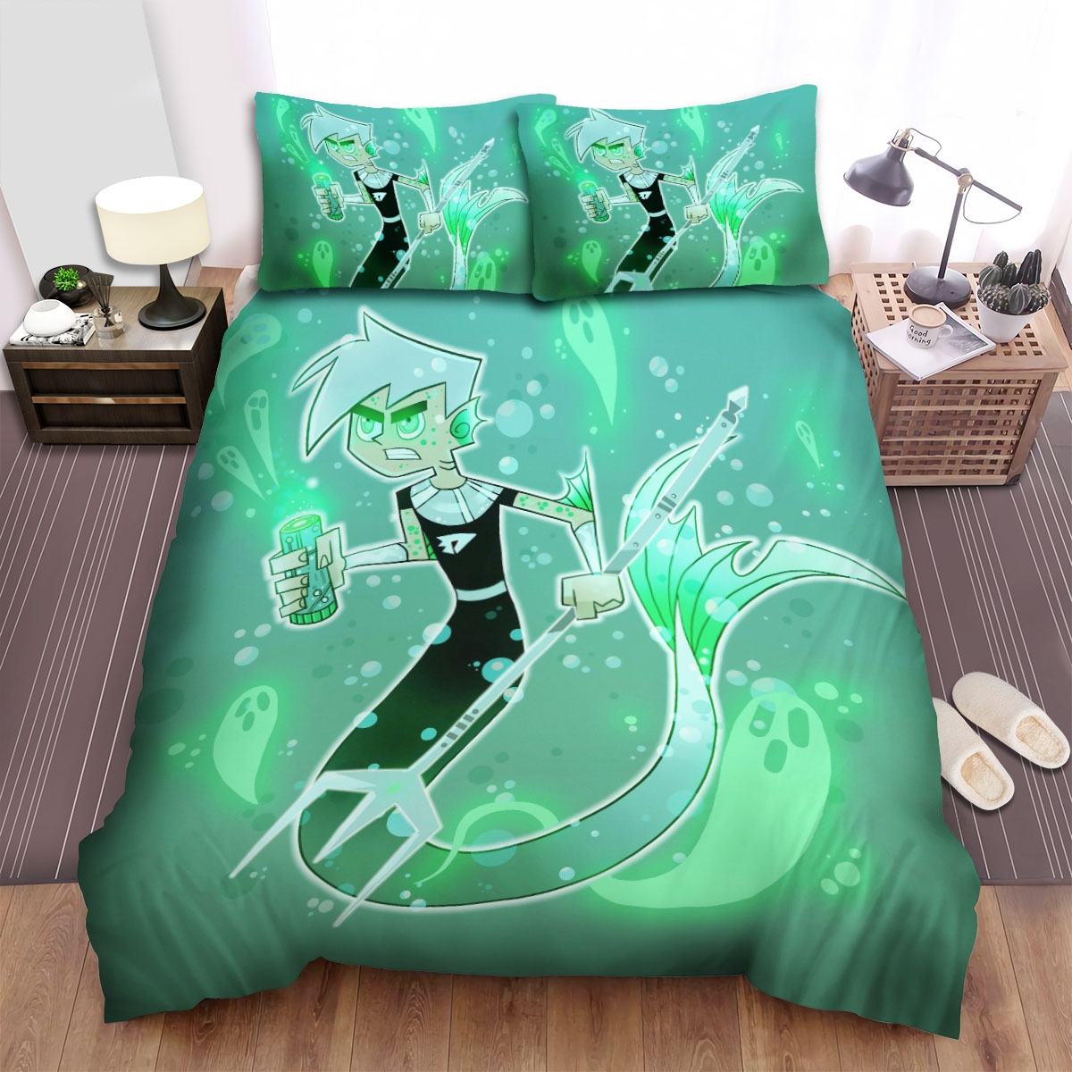 Danny Phantom Underwater Bed Sheets Spread Duvet Cover Bedding Set - Unique Anime Apparel for Fans
