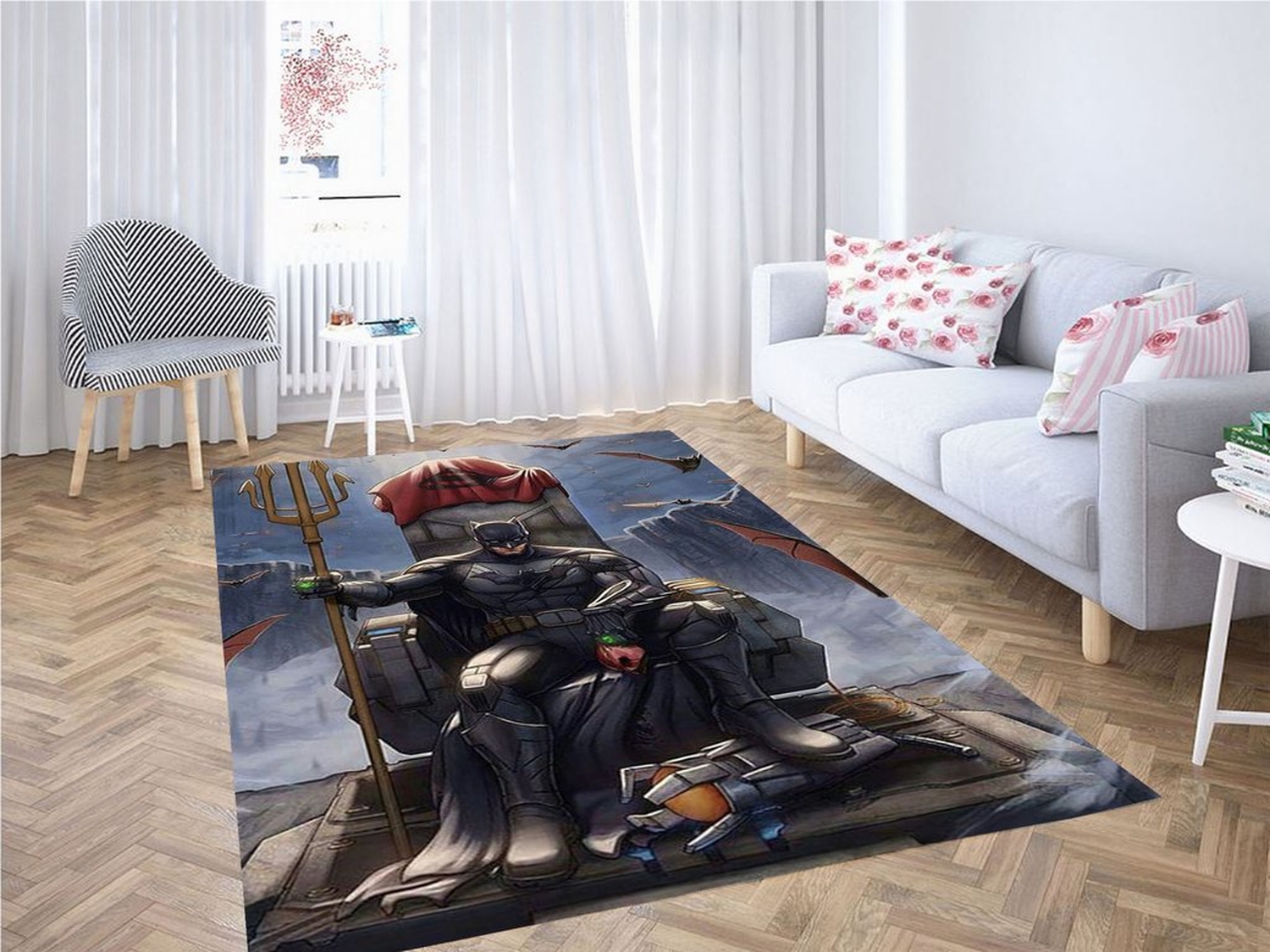 Daredevil Batman Living Room Modern Carpet Rug - Unique Anime Apparel for Fans