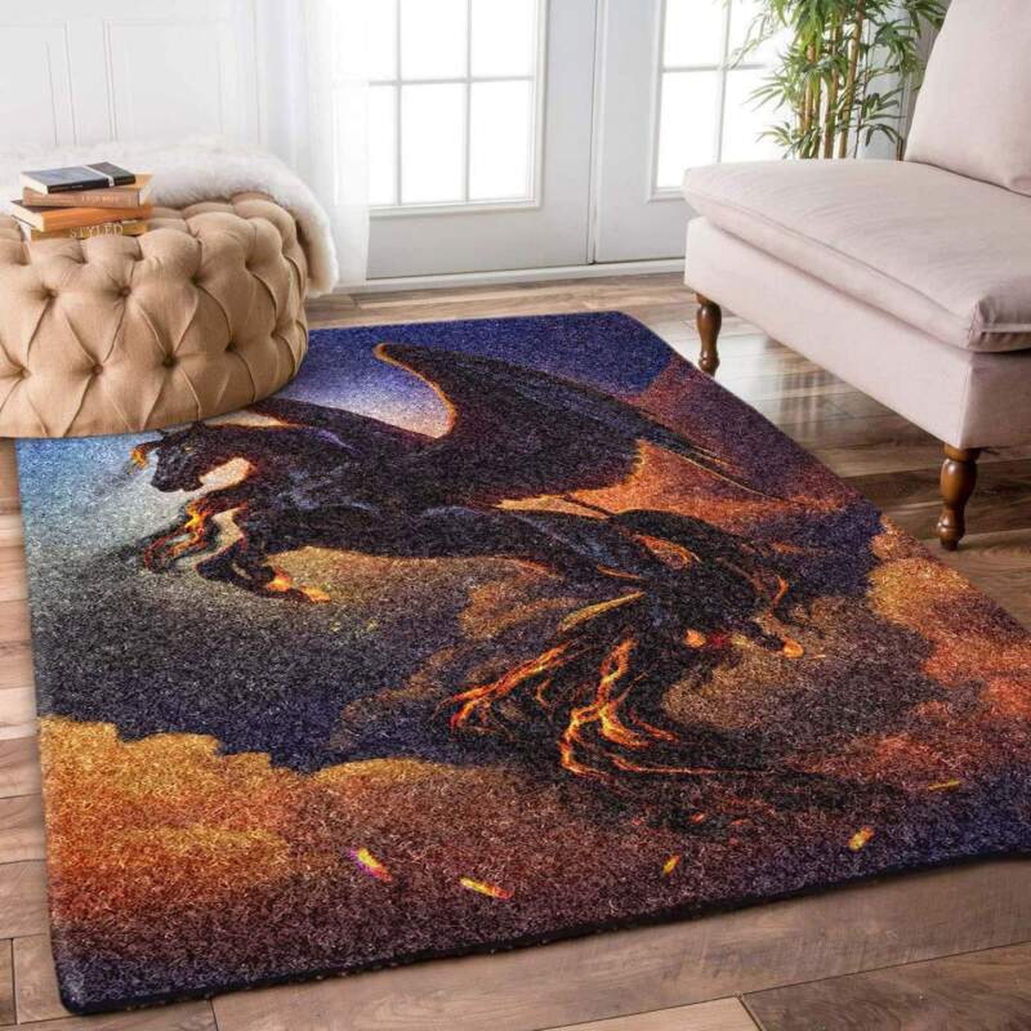 Dark Pegasus Limited Edition Rug - Unique Anime Apparel for Fans