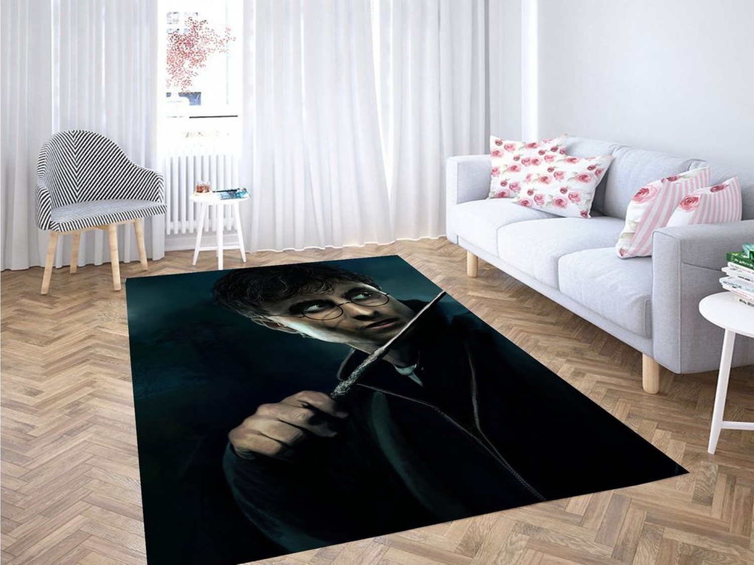 Darkness Harry Potter Living Room Modern Carpet Rug - Unique Anime Apparel for Fans