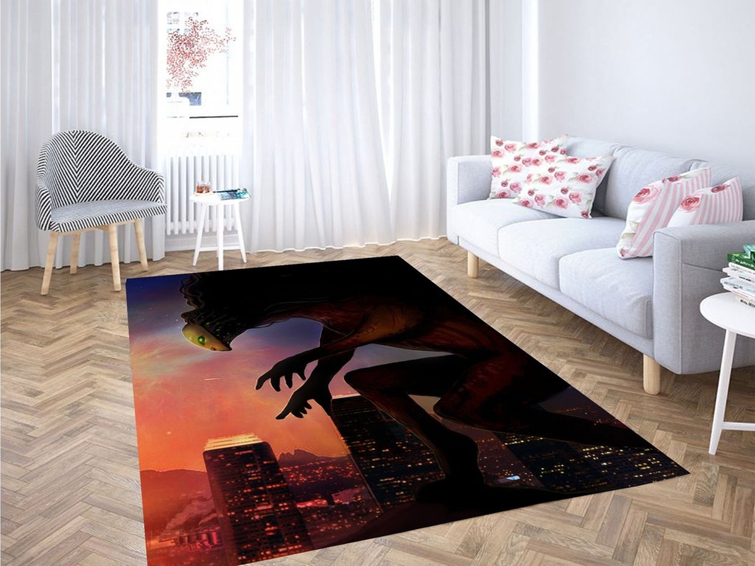 Darkness Sequence Living Room Modern Carpet Rug - Unique Anime Apparel for Fans