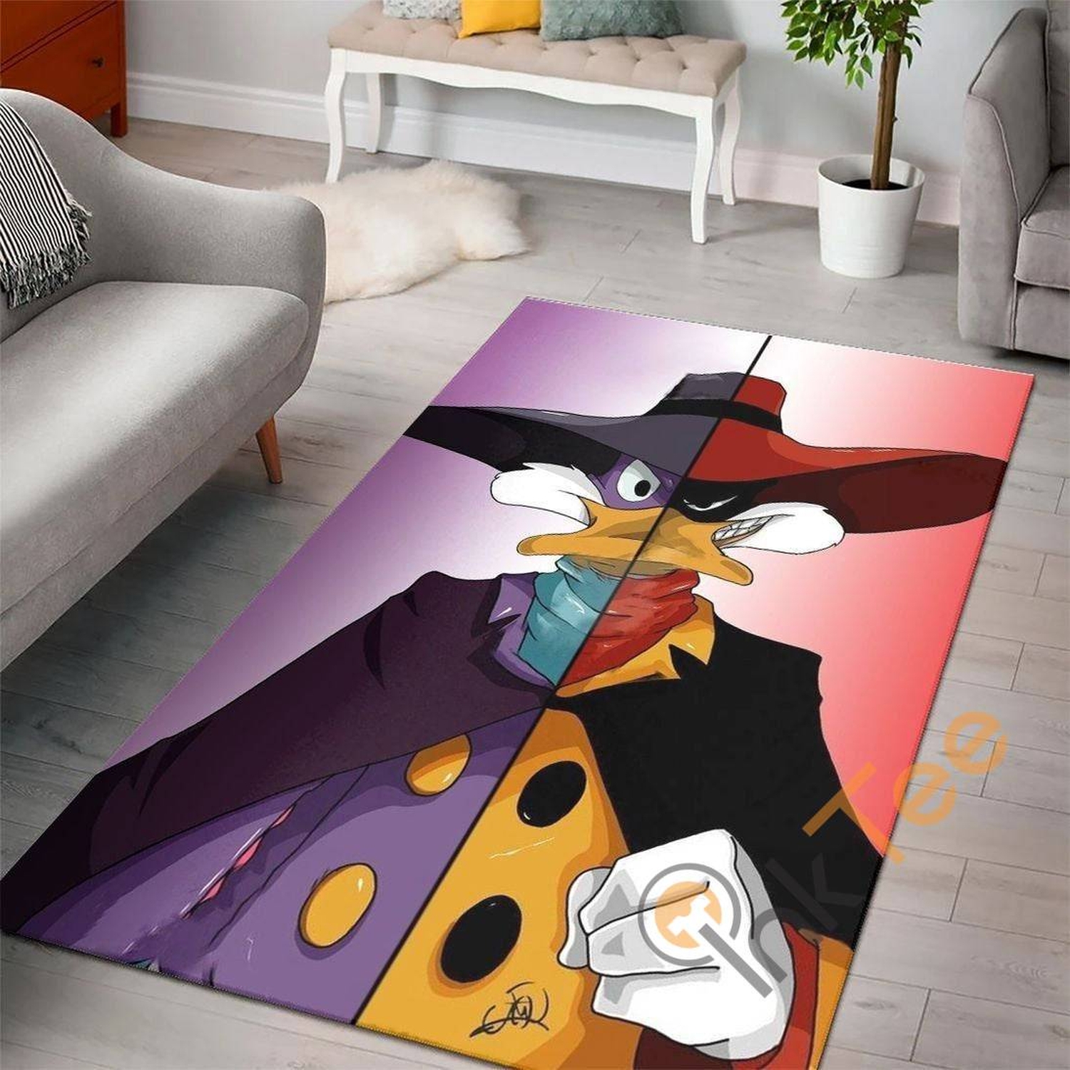 Darkwing Duck Disney Living Room Gift For Lovers Lover Movies Rug - Unique Anime Apparel for Fans