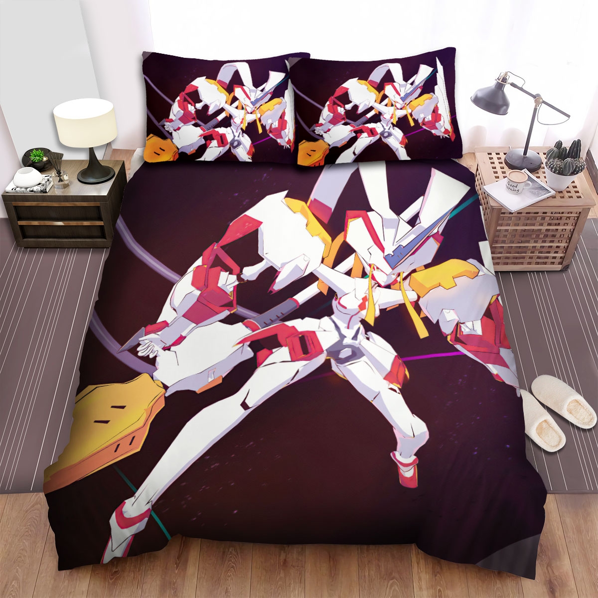 Darling In The Franxx Strelizia 3d Model Bed Sheets Spread Duvet Cover Bedding Set - Unique Anime Apparel for Fans