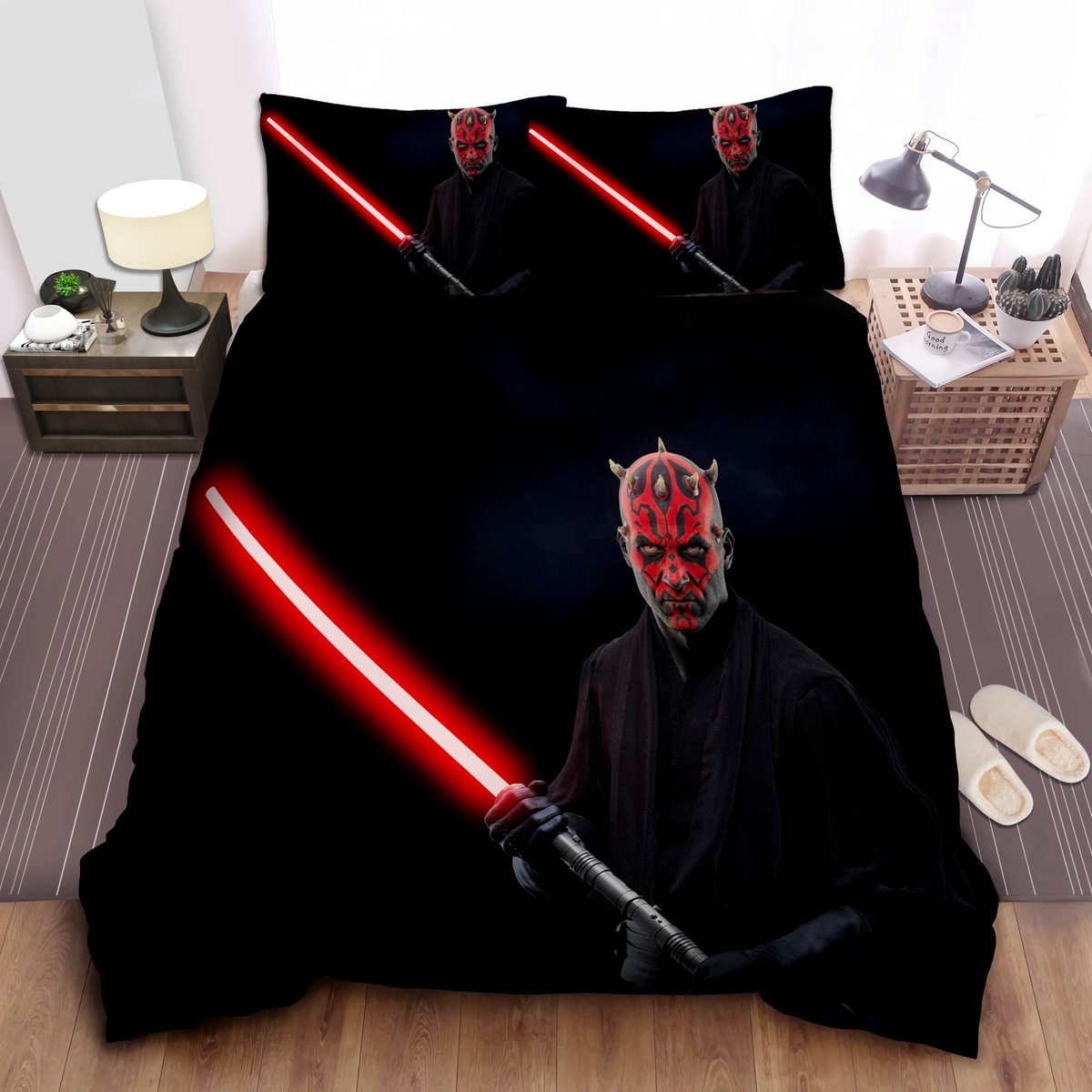 Darth Maul Star Wars Battlefront Version 4 Duvet Cover Bedding Set - Unique Anime Apparel for Fans