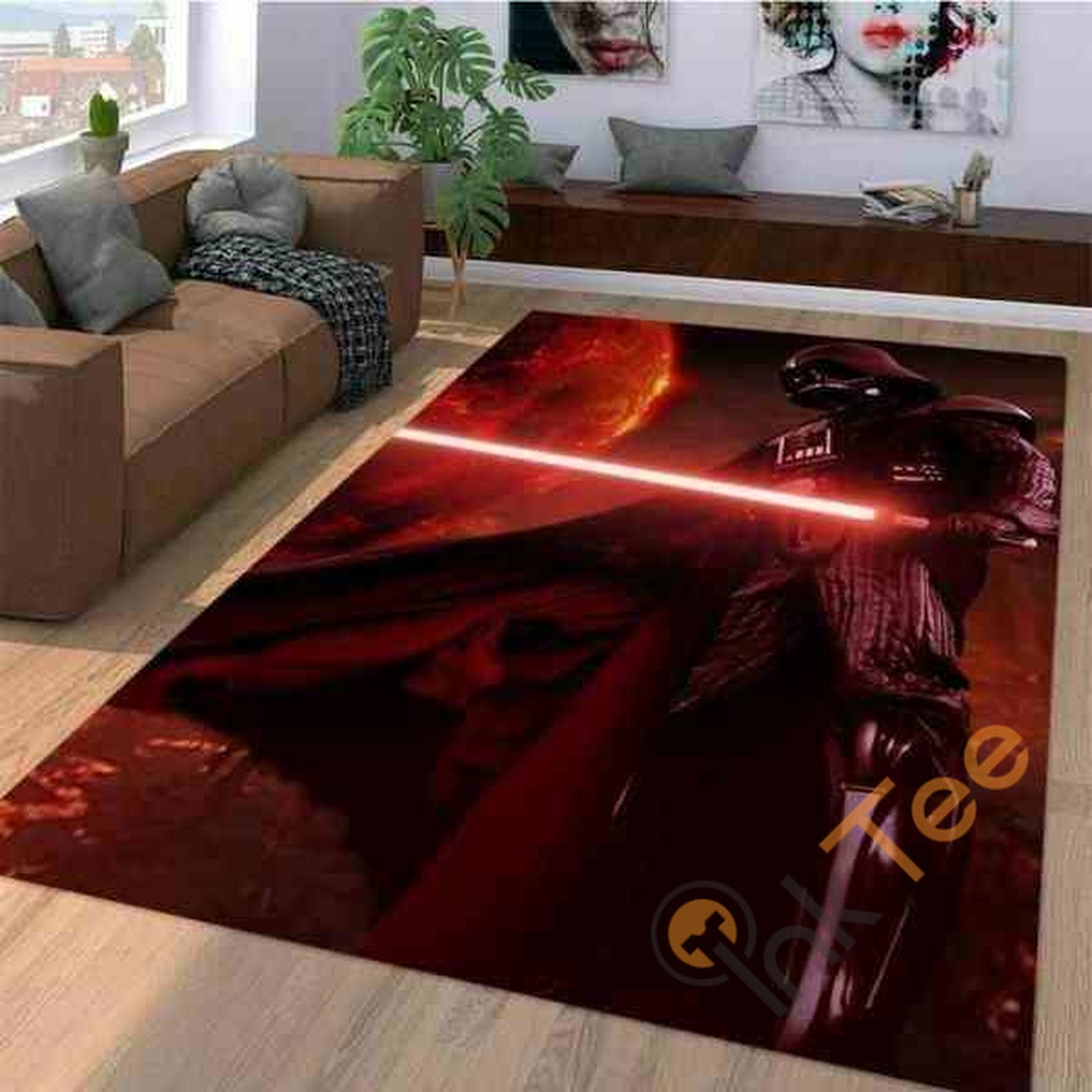 Darth Vader Light Saber Star Wars Area Rug - Unique Anime Apparel for Fans