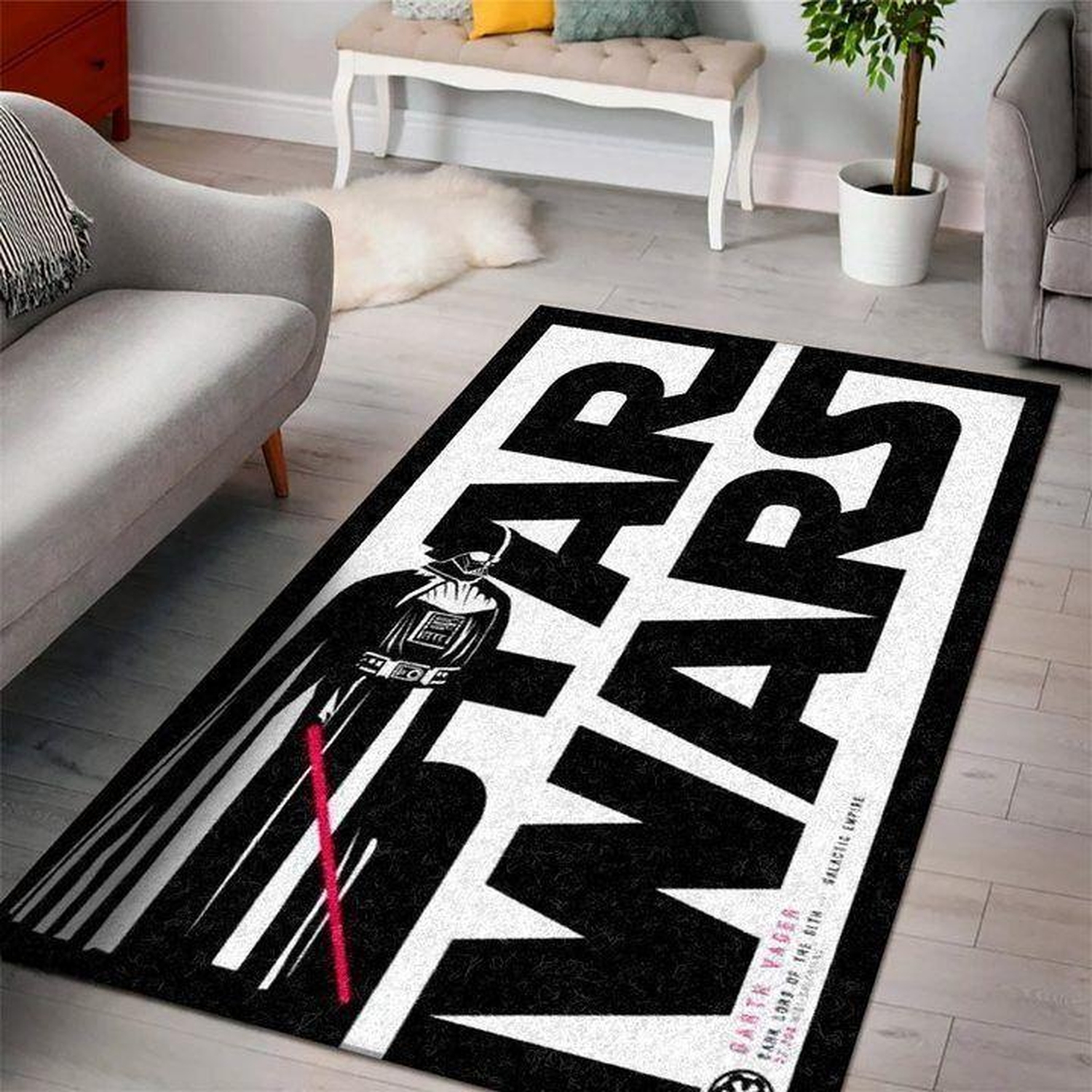 Darth Vader Lightsaber Star Wars SuperHeros Rug - Unique Anime Apparel for Fans