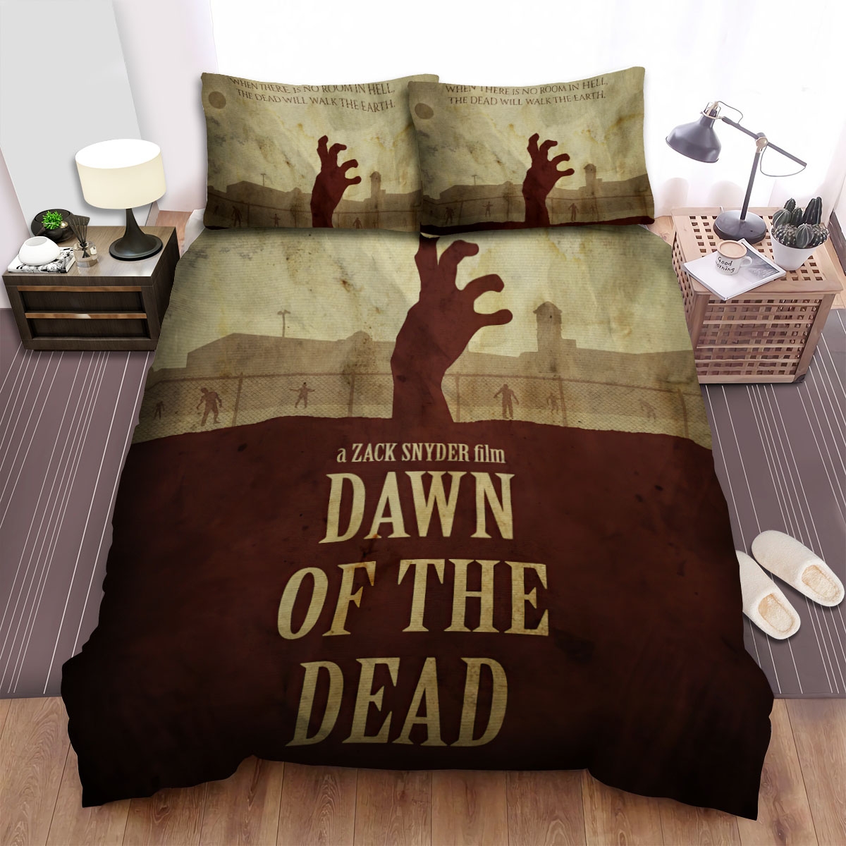 Dawn Of The Dead (2004) Movie Poster Theme Fanart Bed Sheets Spread Duvet Cover Bedding Set - Unique Anime Apparel for Fans