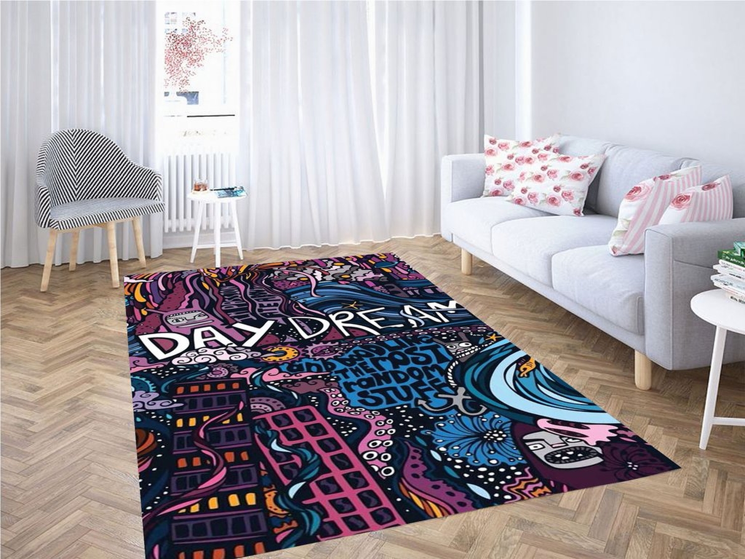Day Dream Wallpaper Living Room Modern Carpet Rug - Unique Anime Apparel for Fans