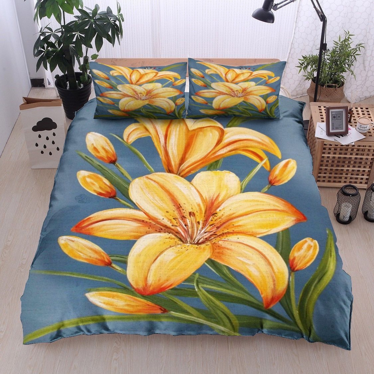 Daylily Bed Sheets Spread Duvet Cover Bedding Set - Unique Anime Apparel for Fans