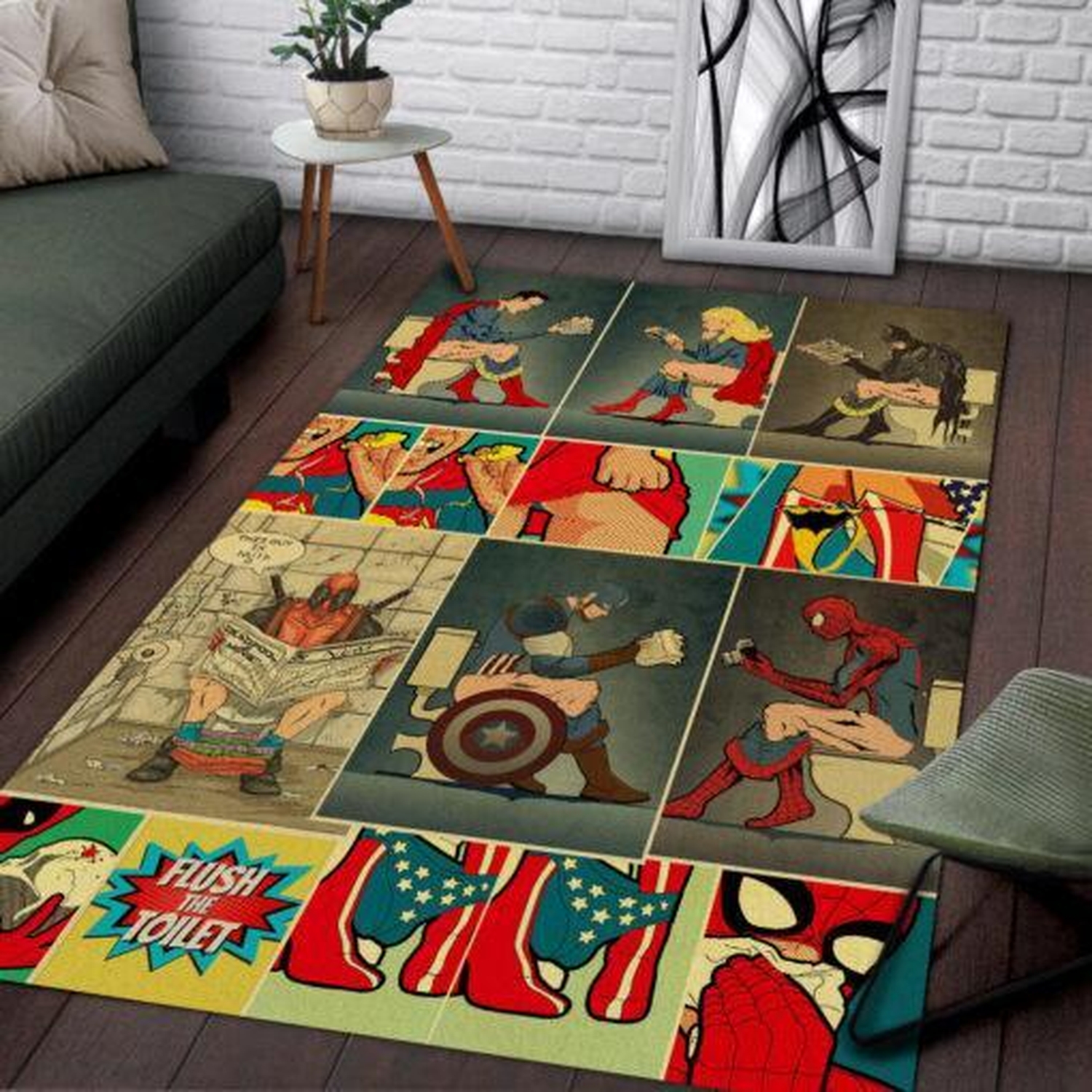 Dc And Marvel Superhero Area Limited Edition Rug - Unique Anime Apparel for Fans